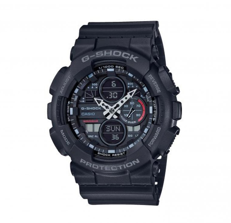 De G-Shock GA-140-1A1ER is een stijlvolle polshorloge met een zwarte band en een datumfunctie. Gemaakt van duurzaam plastic en siliconen, biedt het betrouwbaarheid en comfort. Draag deze stoere horloge als dagelijks accessoire bij casual of sportieve outfits voor een trendy uitstraling. Perfect voor elke gelegenheid die precisie en stijl vereist.