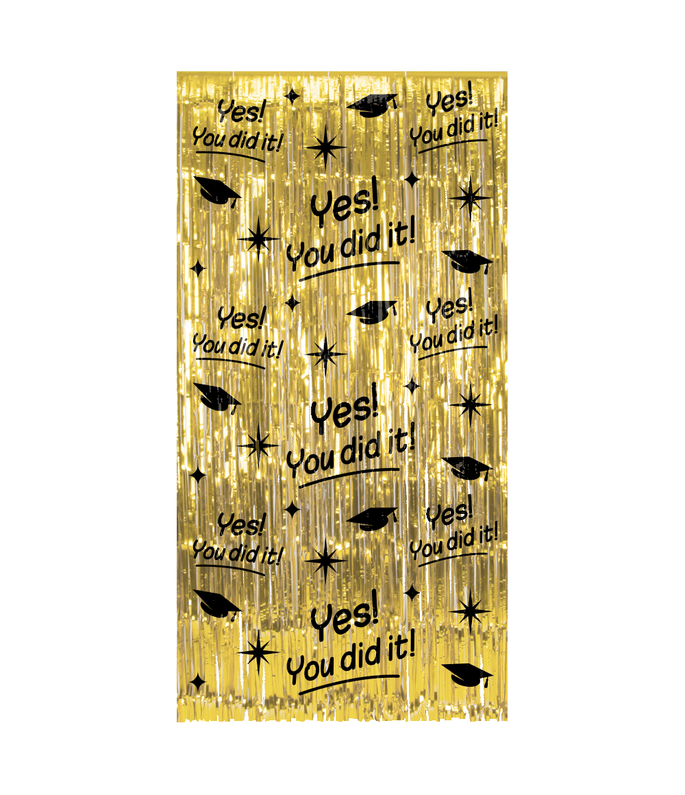 De Classy party curtains van Paper Dreams zijn uitgevoerd in de stijlvolle kleuren goud en zwart. Deze combinatie straalt klasse uit en past perfect bij de andere feestversiering uit de Classy lijn. 
