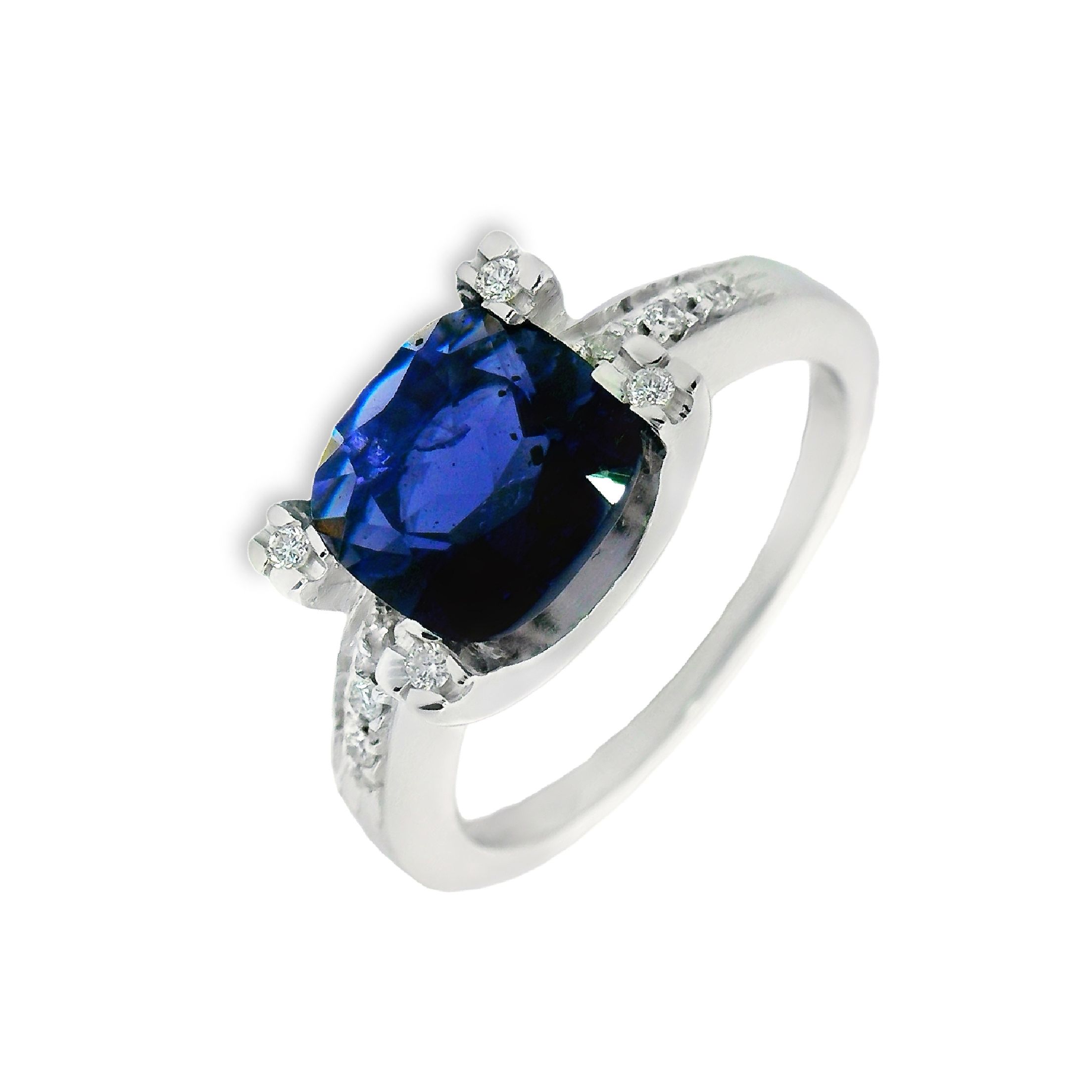 Deze ring van Louis Bros is vervaardigd uit 18 karaat witgoud (5.40 gr.) en is gezet met 10 briljant geslepen diamanten met een totaalgewicht van 0.10ct en 1 saffier 2.00ct. De ring heeft een diameter van 8 mm, minimale breedte van 2.5 mm. en een hoogte van 6 mm. In het hart van deze betoverende witgouden ring schittert een majestueuze blauwe saffier als een fonkelende ster aan de nachtelijke hemel. Met zijn diepe, serene kleur straalt de saffier rust en harmonie uit, terwijl het een gevoel van mysterie en verfijning oproept. Deze ring is niet alleen een symbool van tijdloze schoonheid en elegantie, maar ook van liefde en verbondenheid. Het is een belofte van eeuwige liefde en een herinnering aan de kostbaarheid van elk moment samen. Met zijn verfijnde design en schitterende edelstenen is deze witgouden ring met een blauwe saffier en diamanten een waar kunstwerk dat de ziel betovert en de harten van anderen steelt.
De ring is verkrijgbaar in meerdere afmetingen.