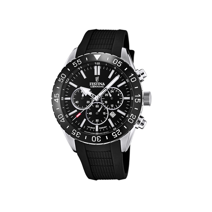 Festina - Quartz Chronograaf 100m WR Saffierglas Ceramic Bezel - F20515/2