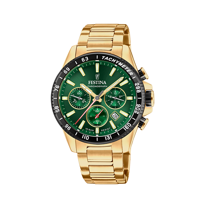 Festina - Quartz, Doublé, Chronograaf, Mineraalglas, 100m WR - F20634/4