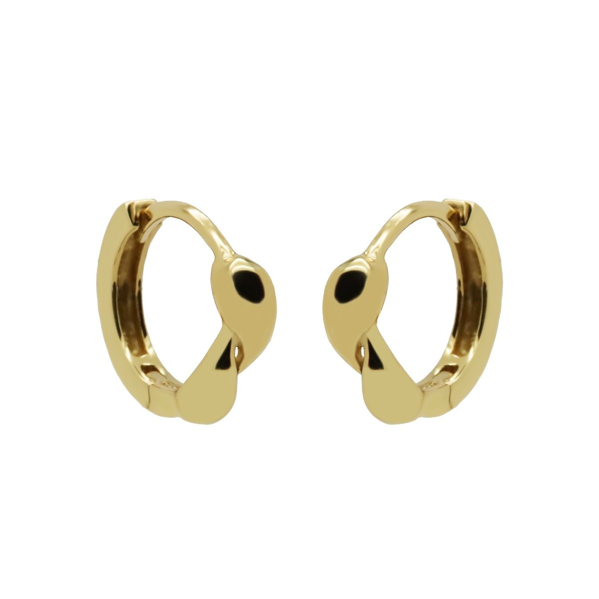 Karma Hinged Hoops Twisted Royale 12MM Goldplated H135GP