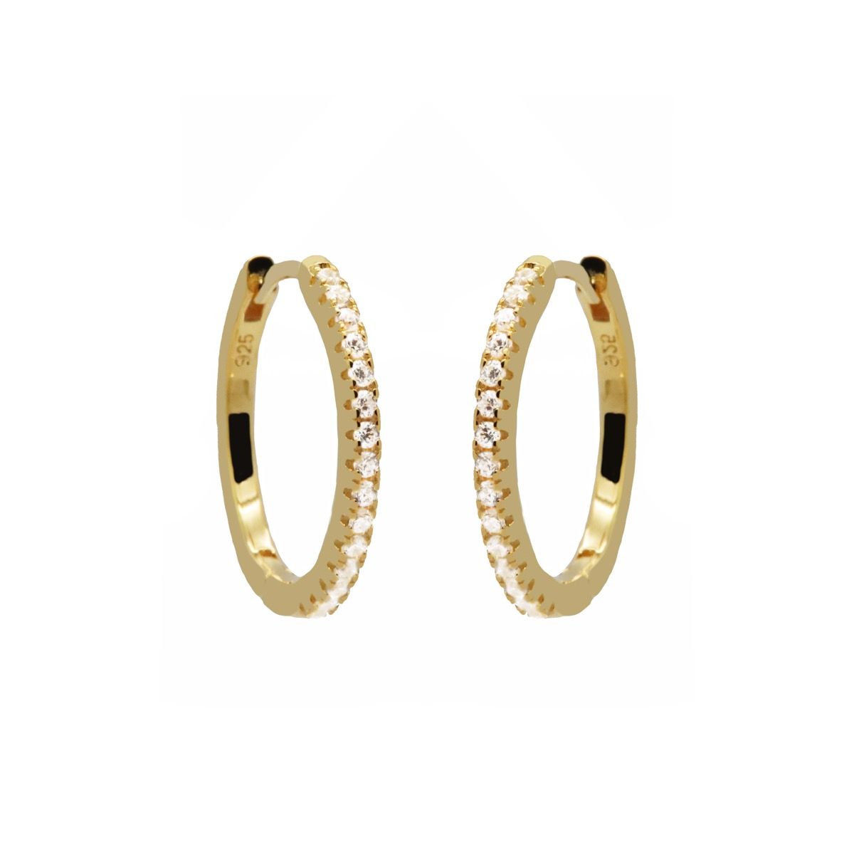 Plain Hinged Hoops 18MM Goldplated
