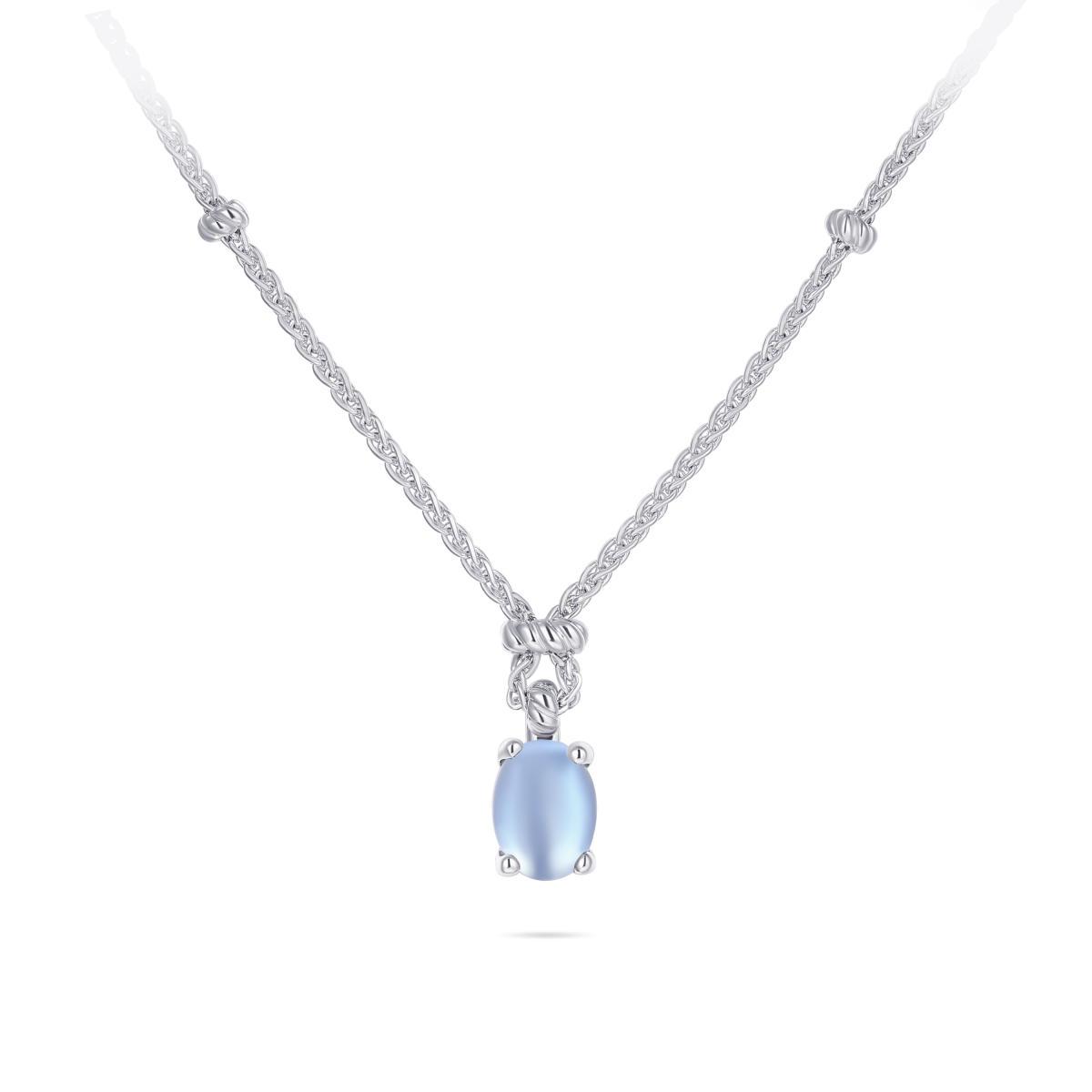 Prachtige zilveren collier op de lengtemaat 42+5cm.