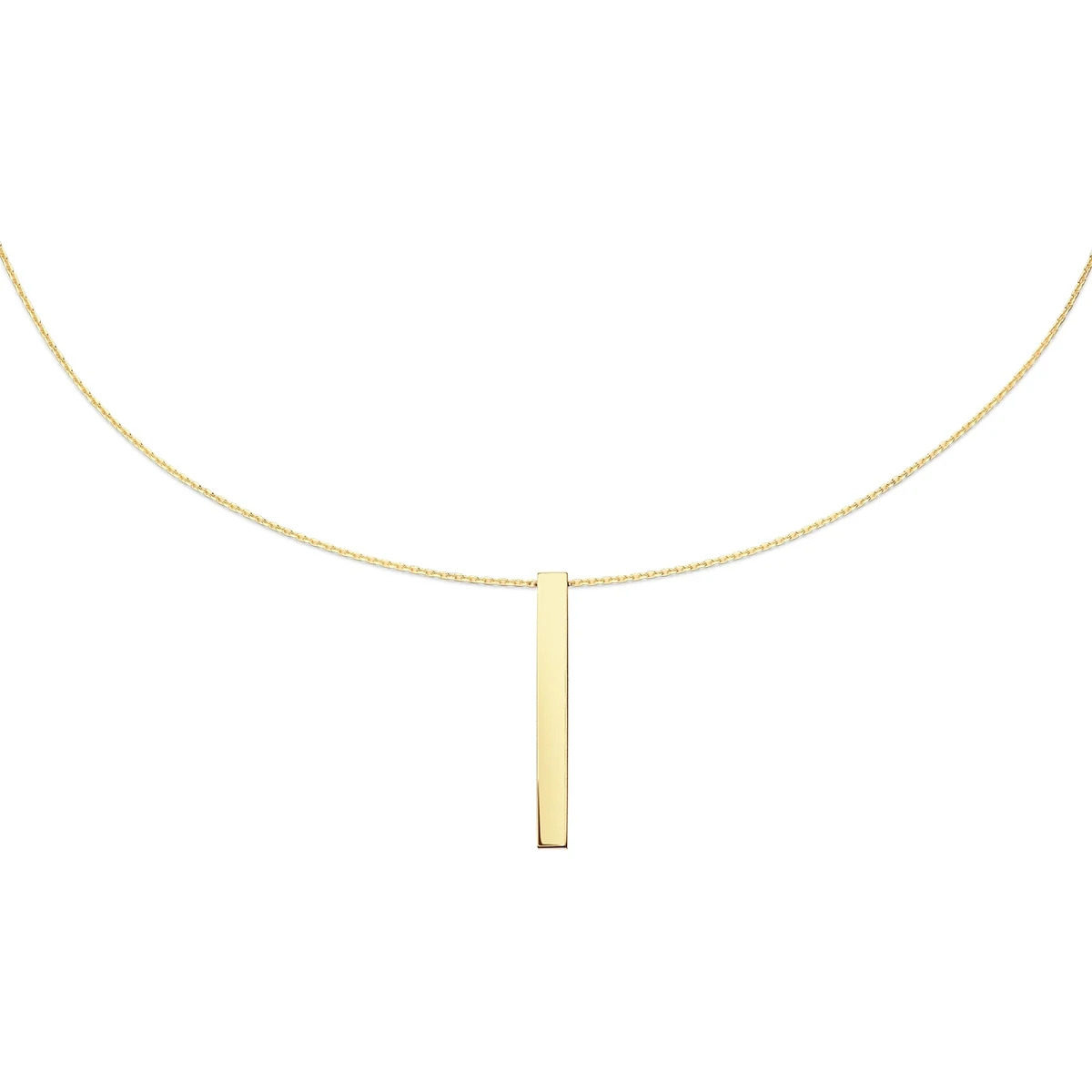 Prachtige 14 karaat gouden collier die op meerdere lengtes te dragen is.