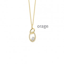 Ketting verguld geel goud cz 