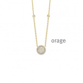 Ketting verguld geel cz