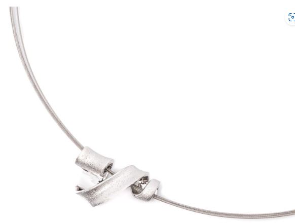
Yo-desig Collier Kiev zilver hanger /collier staaldraad