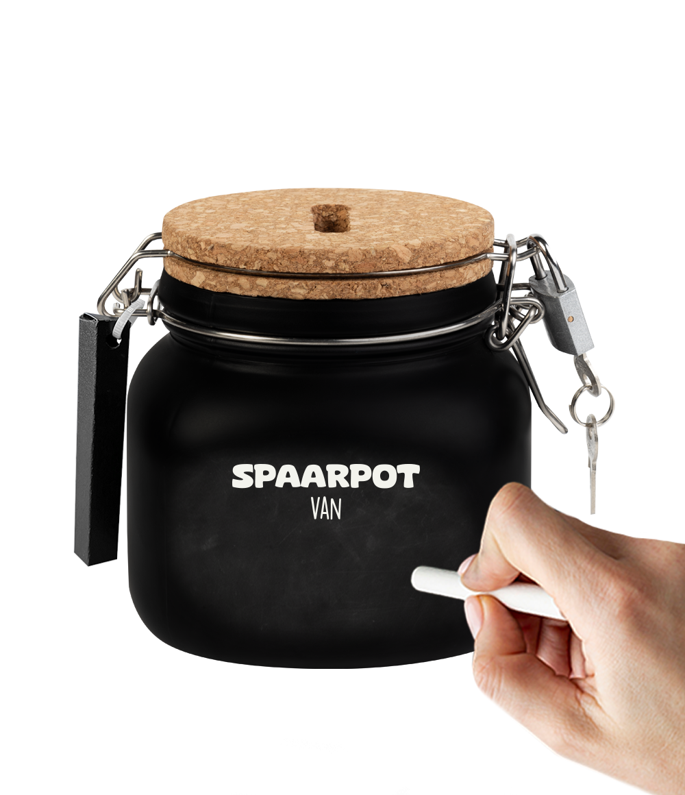 De luxe spaarpotten van Paper Dreams zijn perfecte cadeaus voor bijvoorbeeld Vaderdag, Moederdag of bijvoorbeeld een verjaardag. Deze luxe spaarpot - spaarpot van is gemaakt van glas, is zwart van kleur 