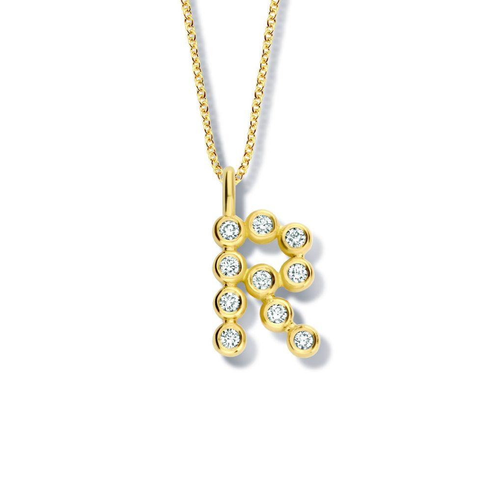 Met de Minitials Één Connecting Dots Ketting draag je jouw geliefde altijd dicht bij je hart. Kies een initiaal of symbool en stel jouw perfecte Minitials ketting samen. De Connecting Dot heeft 4 tot 16 diamanten, afhankelijk van de initiaal of symbool. De prijzen variëren van € 479 tot € 969. 