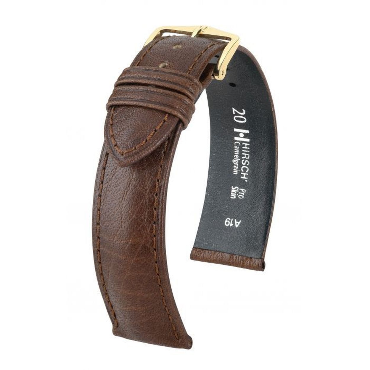 Hirsch Camelgrain L Dark Brown Calf 20/18mm