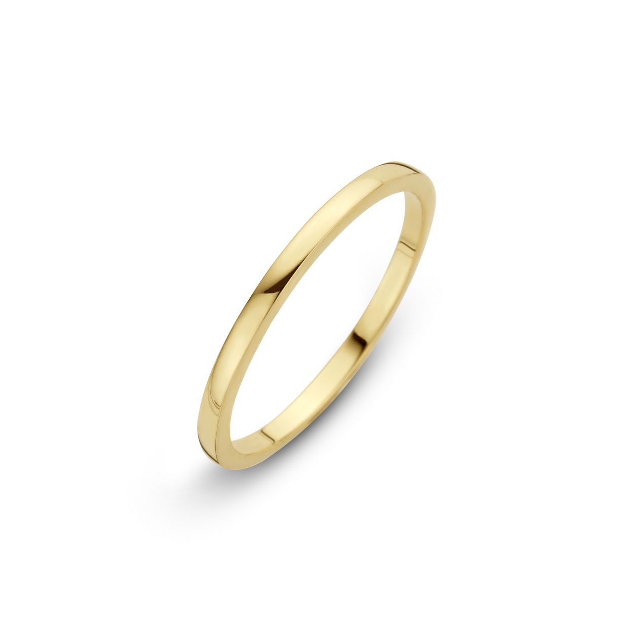 Ring geel gouden 14krt sider glad