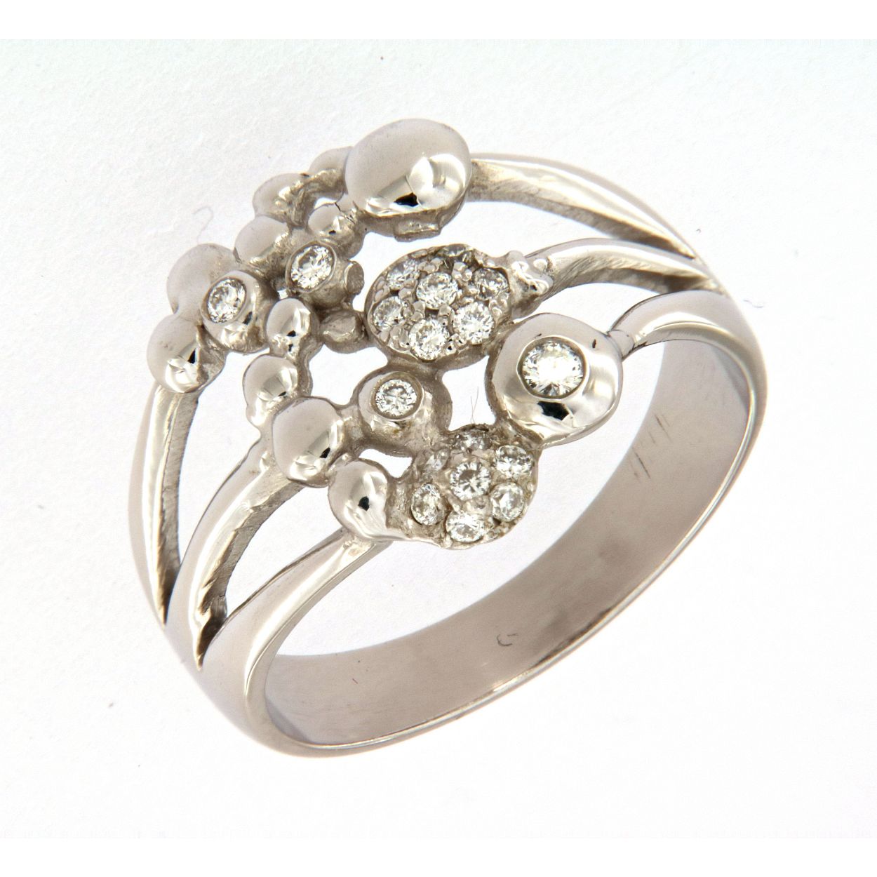 "Cellen" ring in witgoud 18kt met briljant
uniek juweel