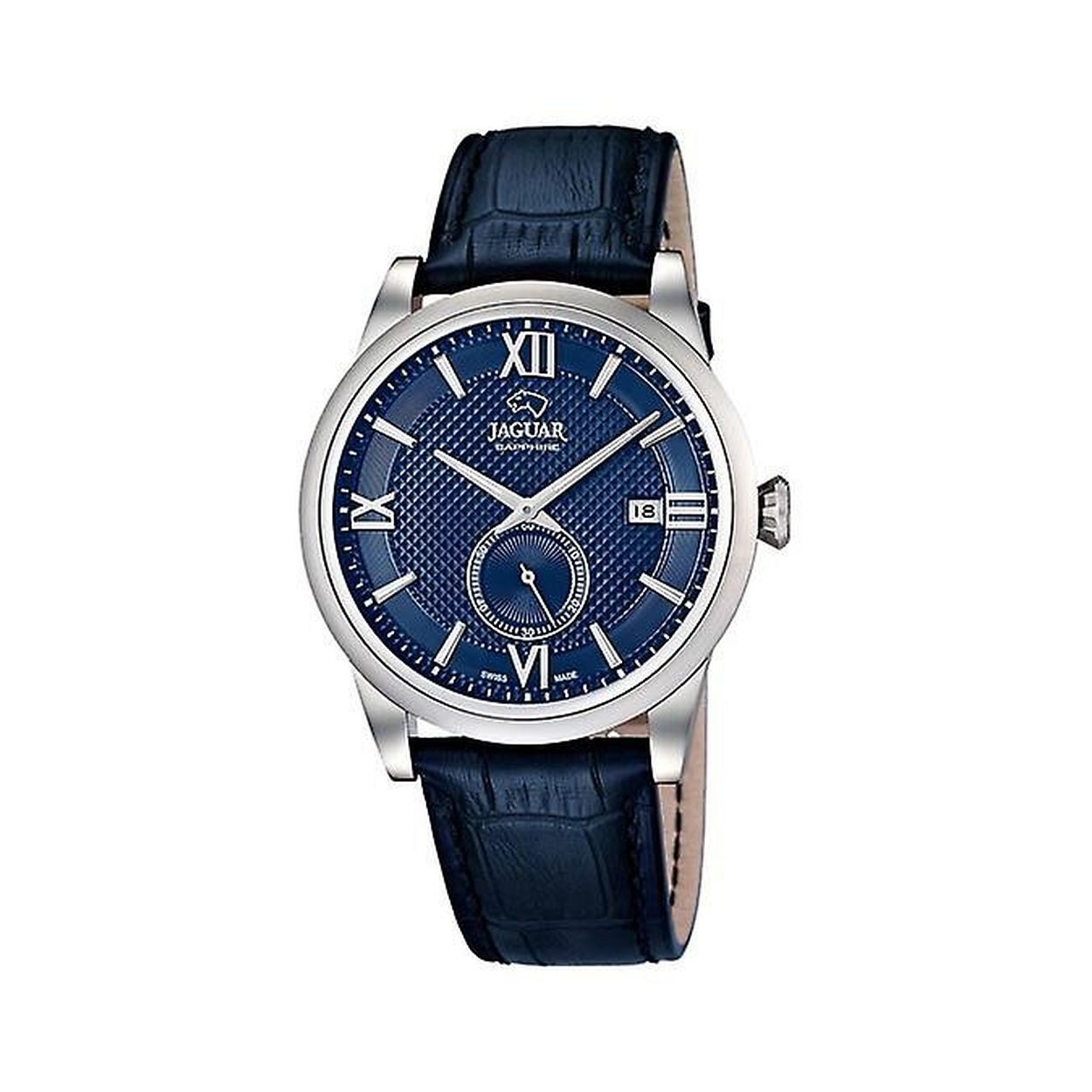 J662/7 blauw horloge van Jaguar met saffierglas