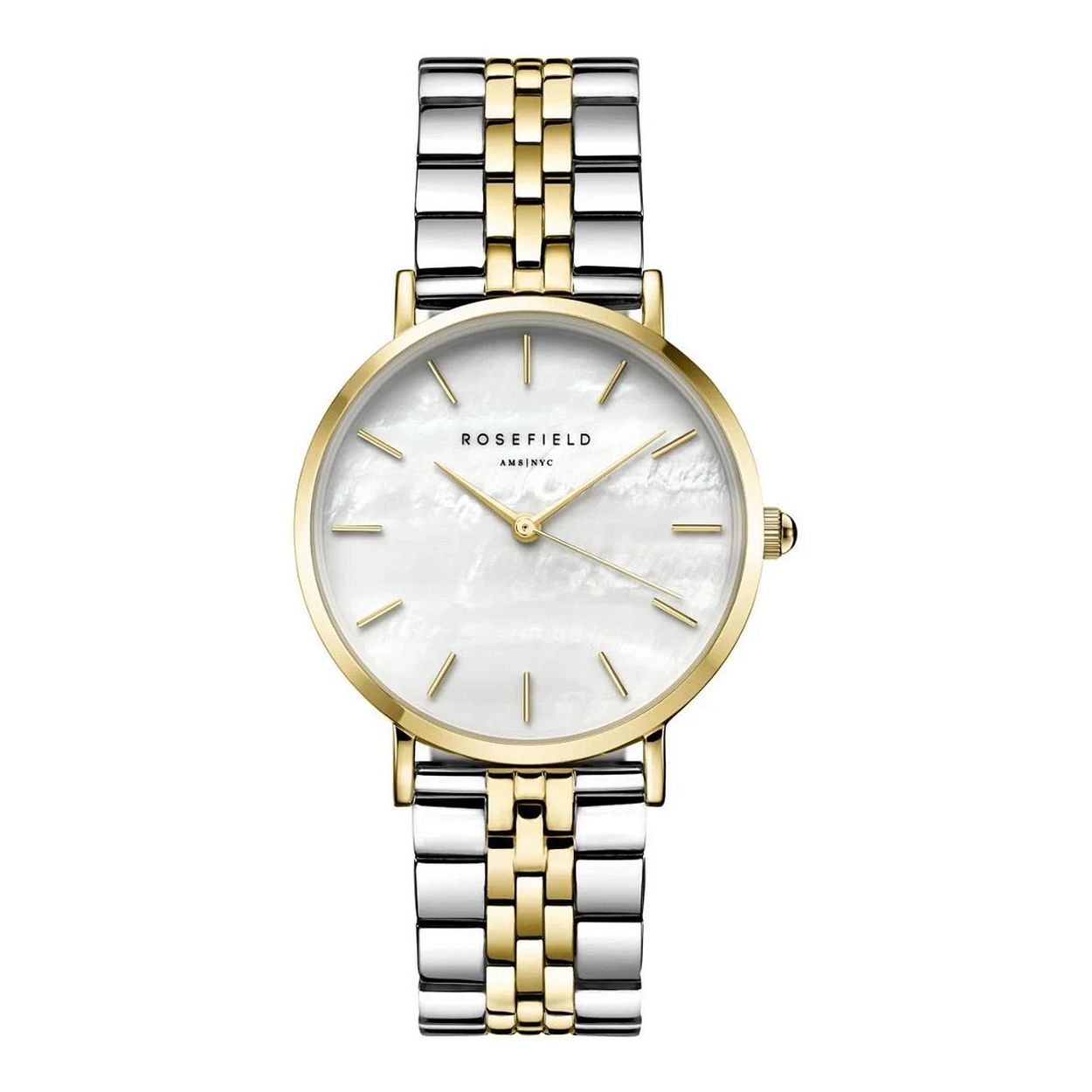 Het design van The Upper East Side laat zich inspireren door de iconische bravoure van New York. Het goudglanzende horloge met roestvrij stalen schakelband geeft je direct een luxe, moderne look.