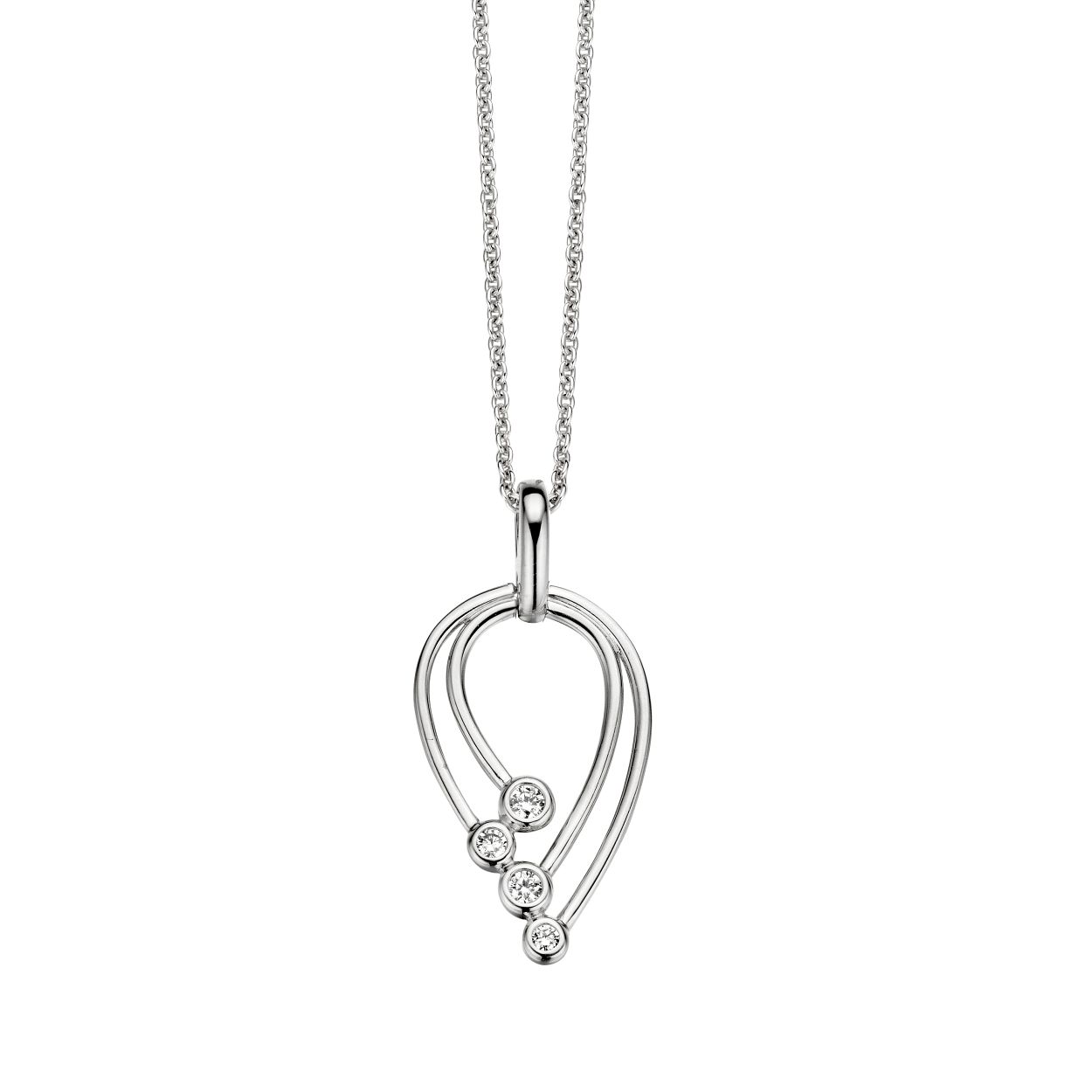 hanger in wit goud 18kt met 0.05ct briljant
de prijs is zonder ketting