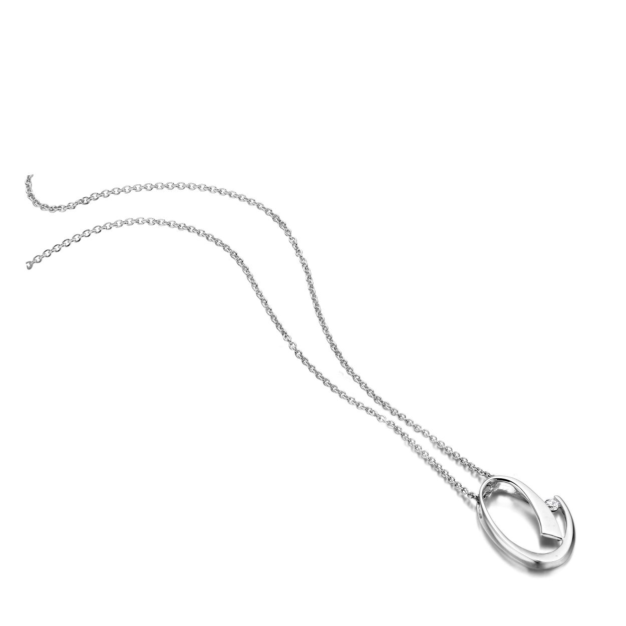 hanger in wit goud 18kt met 0.05ct briljant
de prijs is zonder ketting