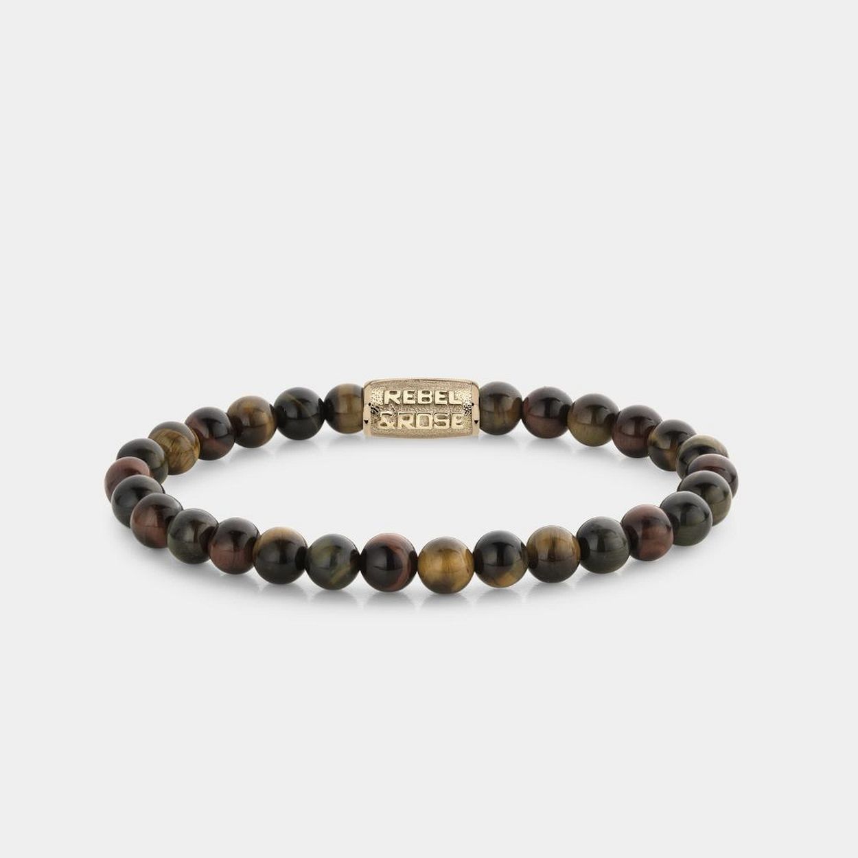 Rebel & Rose armband 17 cm "Who's afraid of the tiger gold" 6 mm RR-60099-G-M