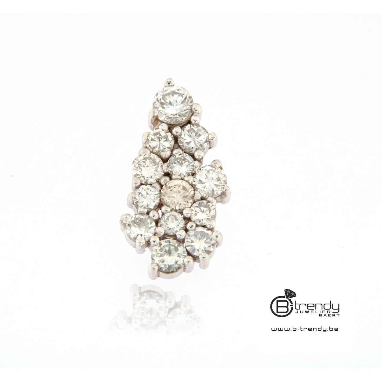hanger in 18kt wit goud met briljant 0.60ct