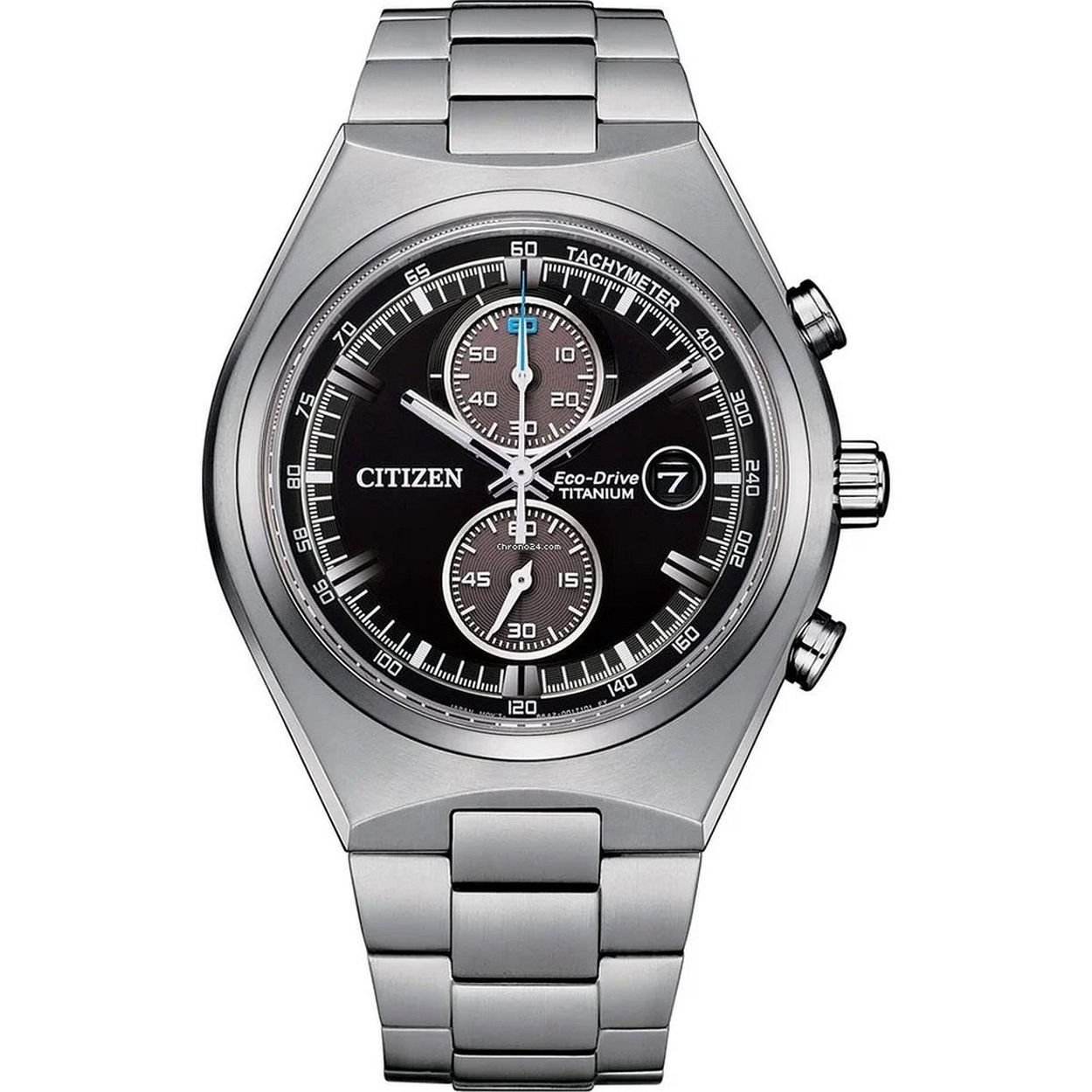 titaan Ecodrive heren chrono met saffierglas 100m WR