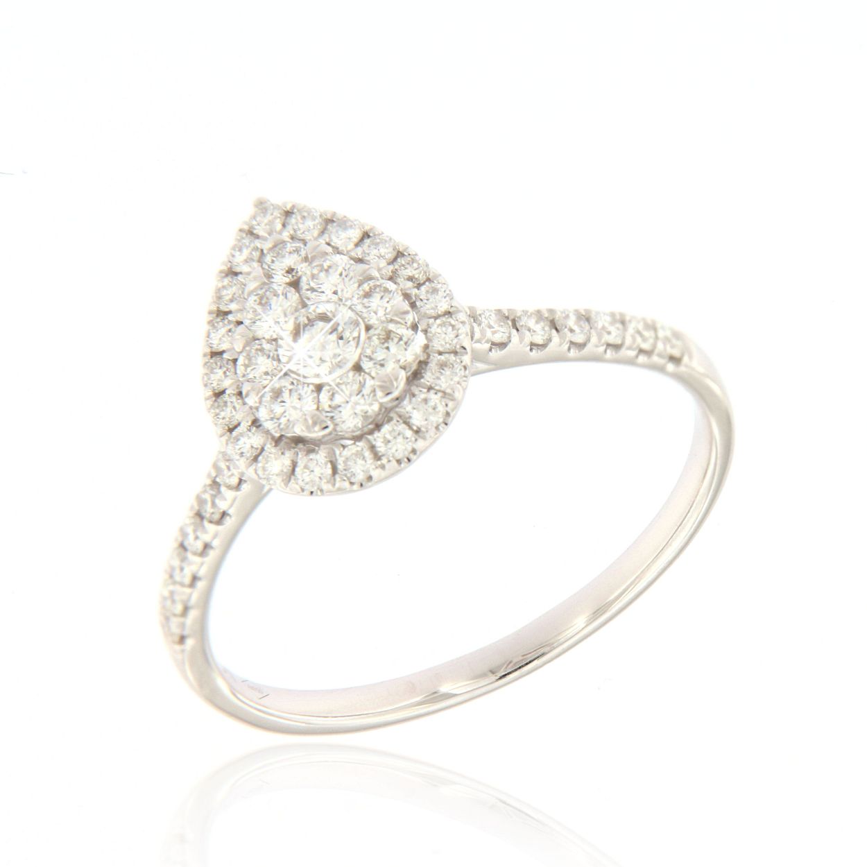 ring in wit goud 18kt met briljant 0.61ct 