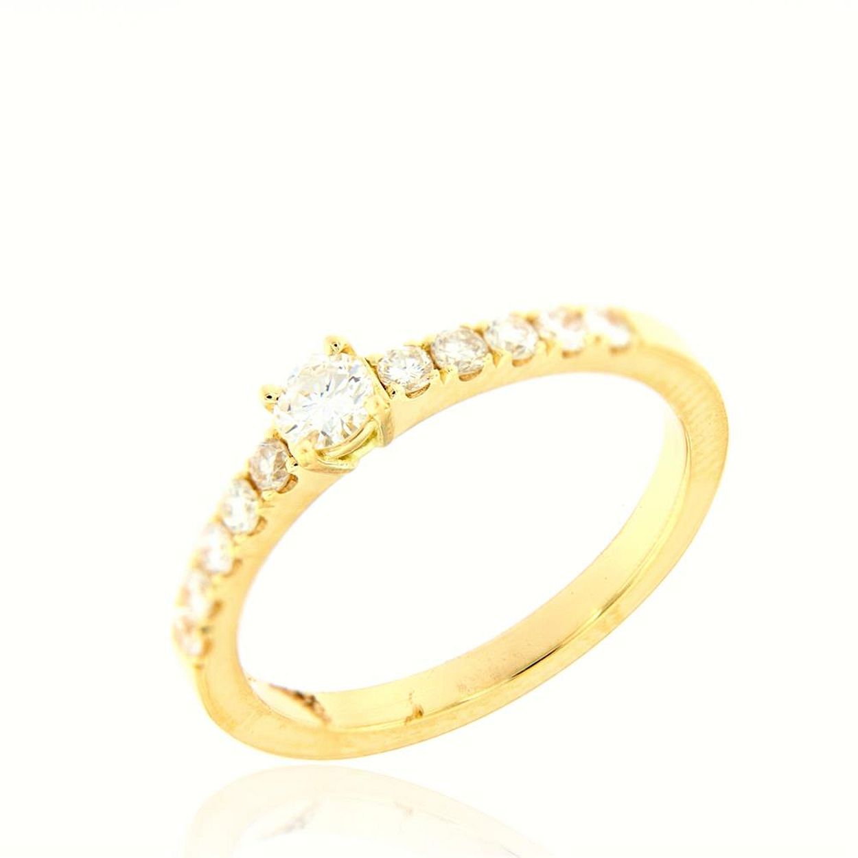 verlovingsring in 18kt goud met 0.40ct briljant