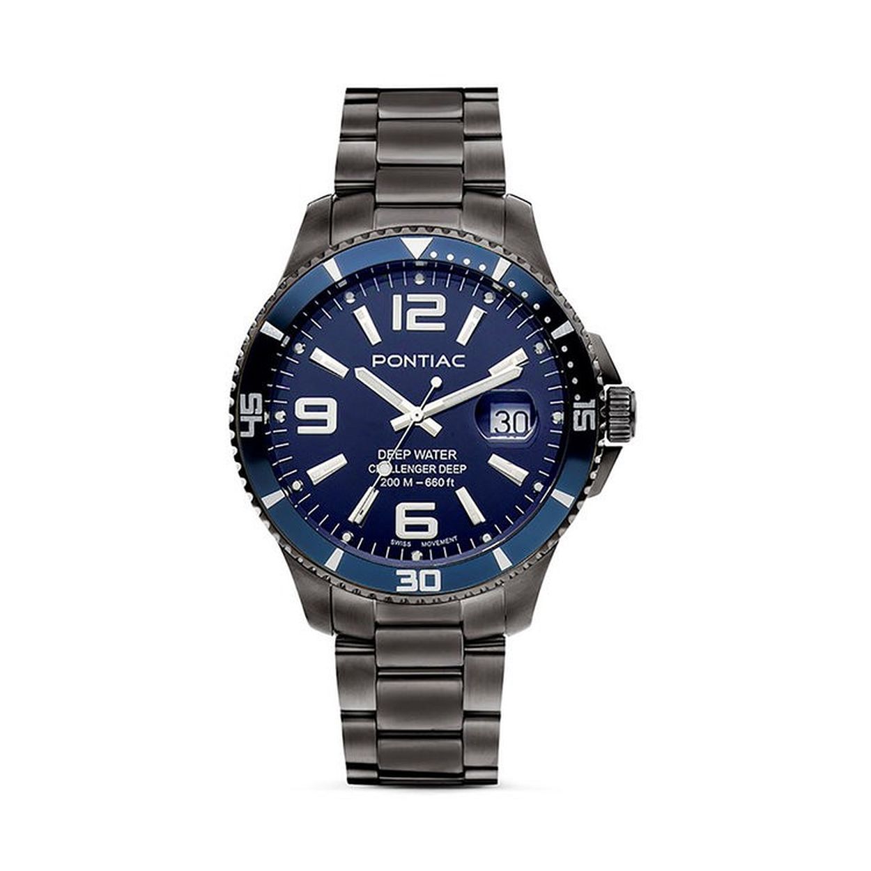 Dit herenhorloge is van het merk Pontiac. Het is een horloge gemaakt van edelstaal. De diameter van de kast is43 mm.
De verdere specificaties van het horloge zijn als volgt:
Glassoort: saffier kristal
Kastmateriaal: edelstaal
Waterdichtheid: 20 ATM
Techniek: quartz
Kastvorm: Rond
Kastkleur: Zwart
Bandmateriaal: Edelstaal
Bandkleur: Zwart
Wijzerplaatkleur: Blauw