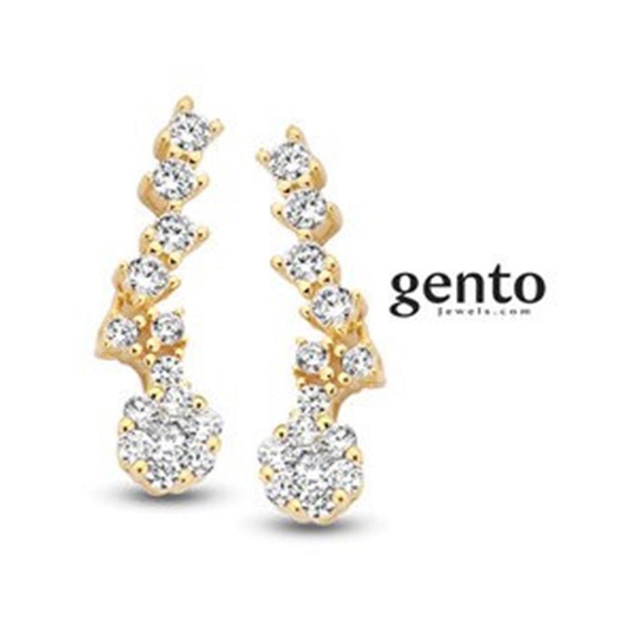 KA30 Oorbellen zilver /gold gento jewels