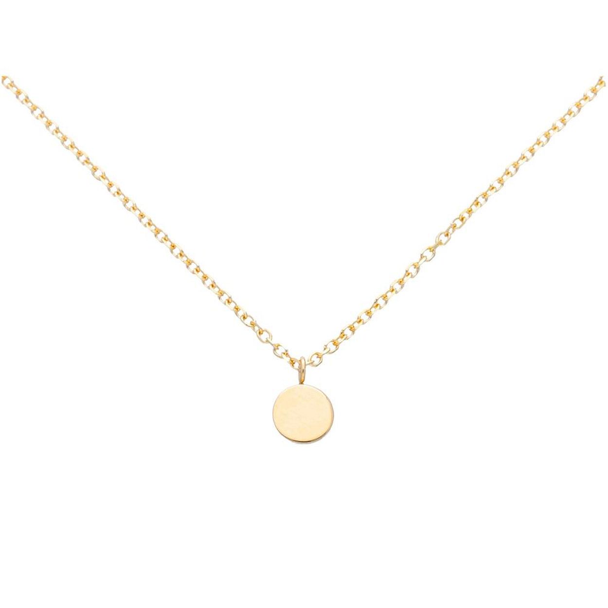 ketting in 18kt goud met hangertje om initiaal in te graveren 