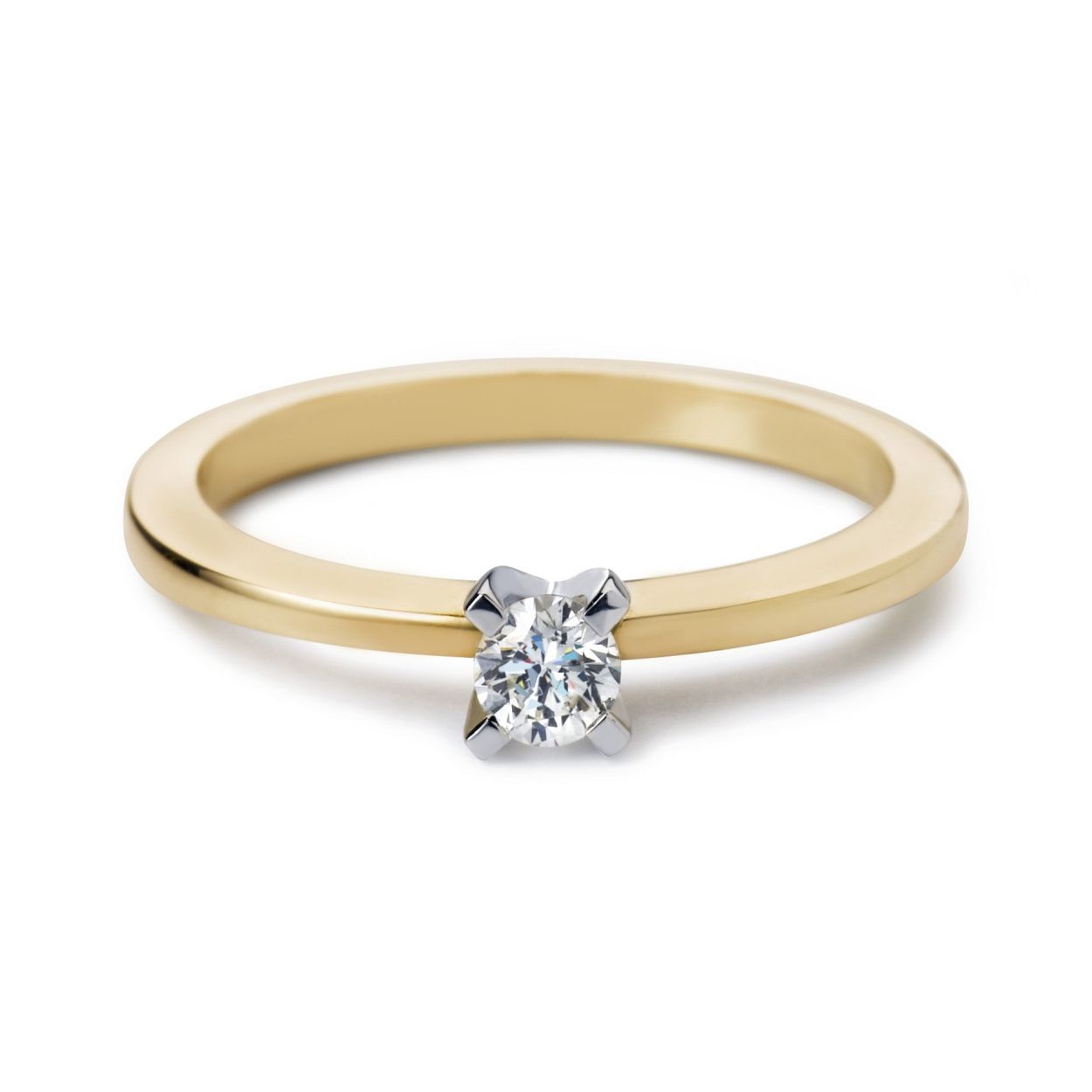 Gouden ring model 074 - 
model Bella 
briljant 0.05ct pw 