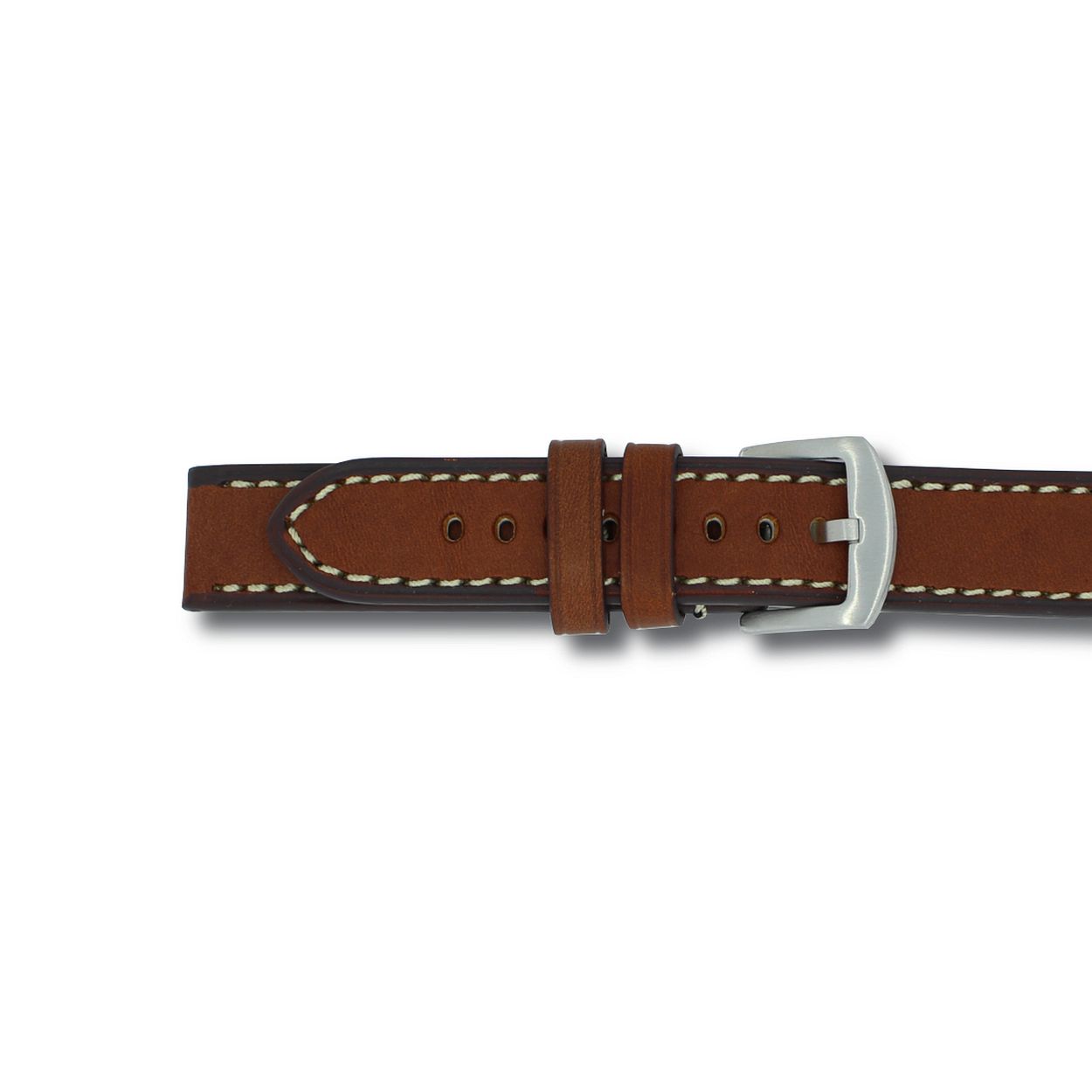 Horlogeband leder 24MM Br/D-Bruin