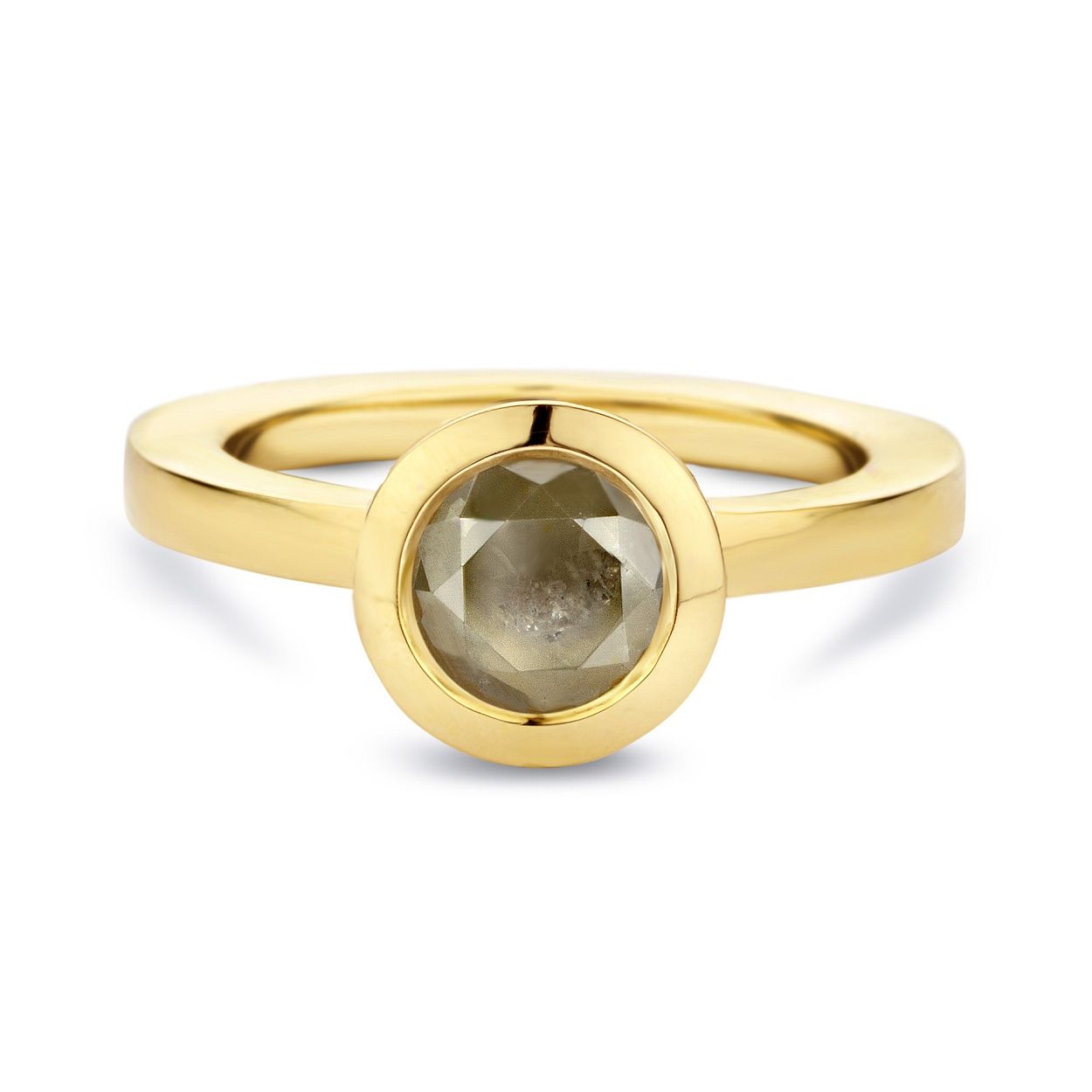 Nous geelgouden ring oranje diamant Panama,0,94ct, FN315 
NOUS-05