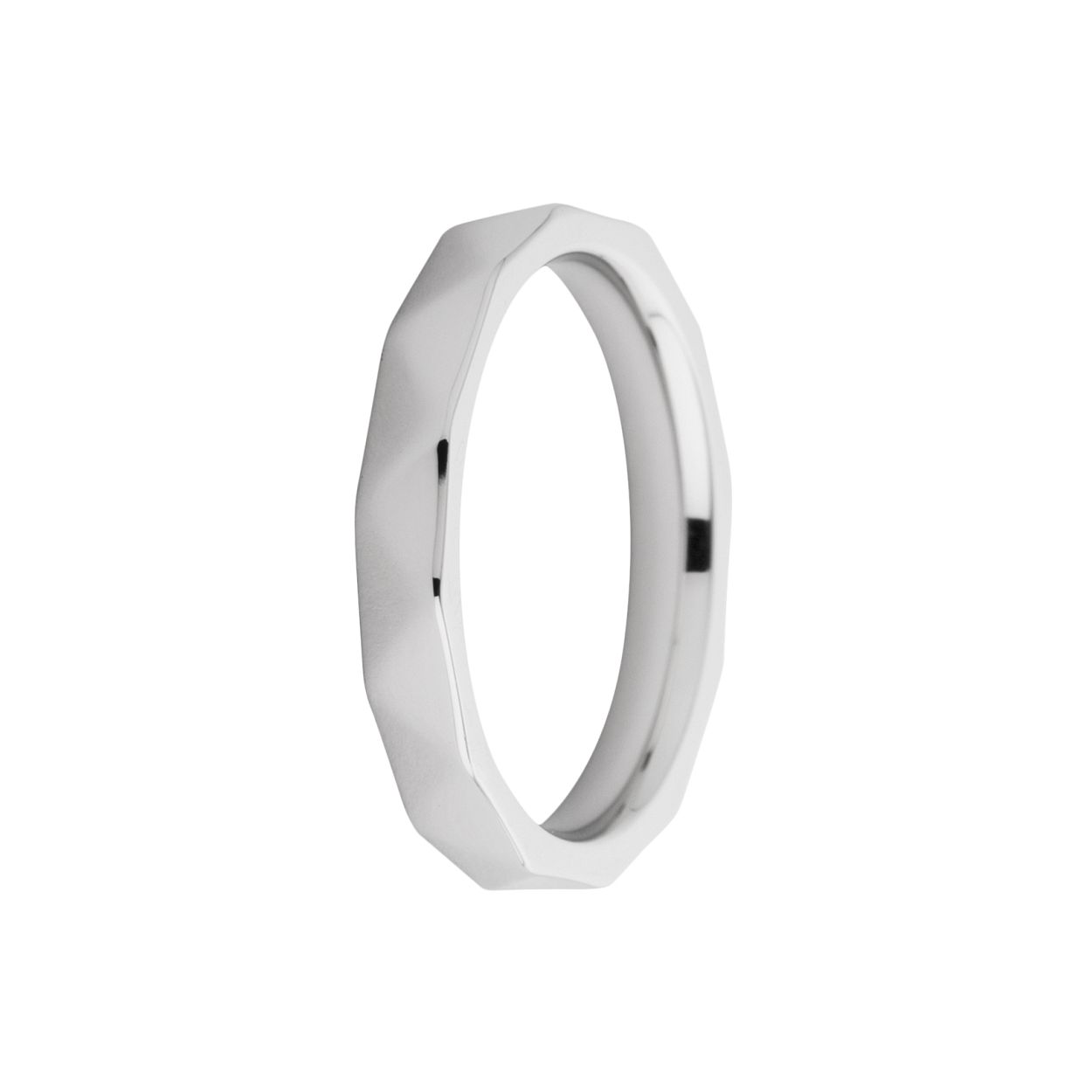 Melano friends sarah facet ring - zilverkleurig - dames - maat 54