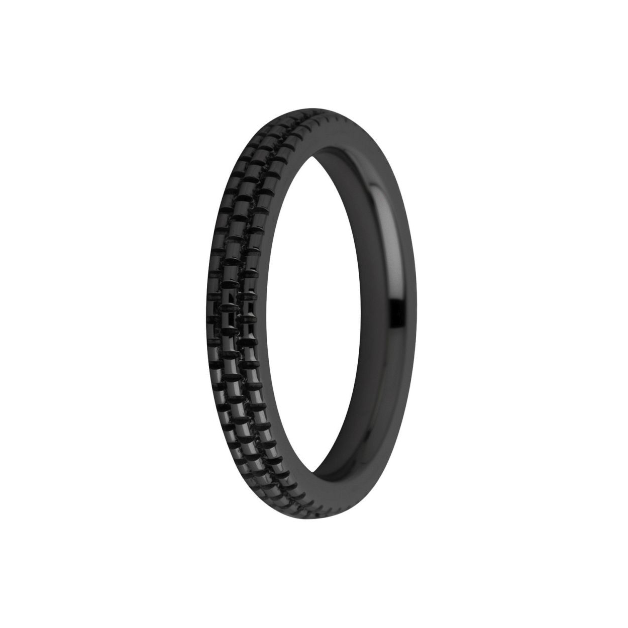 Melano friends sarah refined engraved ring - zwartkleurig - dames - maat 52