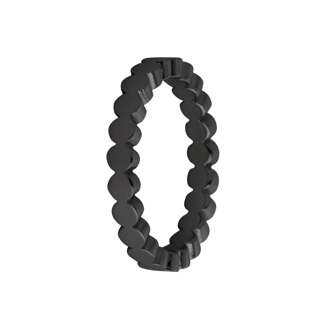 Melano friends sarah wave ring - zwartkleurig - dames - maat 52