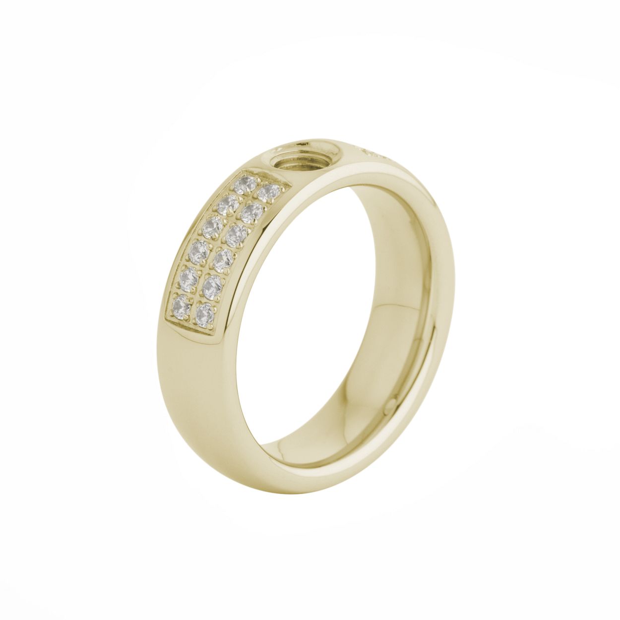 Melano vivid vicky cz ring - goudkleurig - dames - maat 60