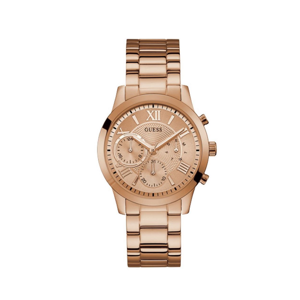 De roségouden Solar is een dames horloge is verfijnd en elegant en heeft een subtiele uitstraling. Het horloge  past bij elke outfit. Het horloge heeft een ronde kast met een diameter van 40 mm. De schakelband sluit middels een vouwsluiting die zorgt voor extra draagcomfort. De wijzerplaat met Romeinse cijfers is goed zichtbaar door het heldere mineraalglas. Het horloge is tot 5 ATM waterdicht en heeft een band lengte van 19 cm. Model: W1070L3
