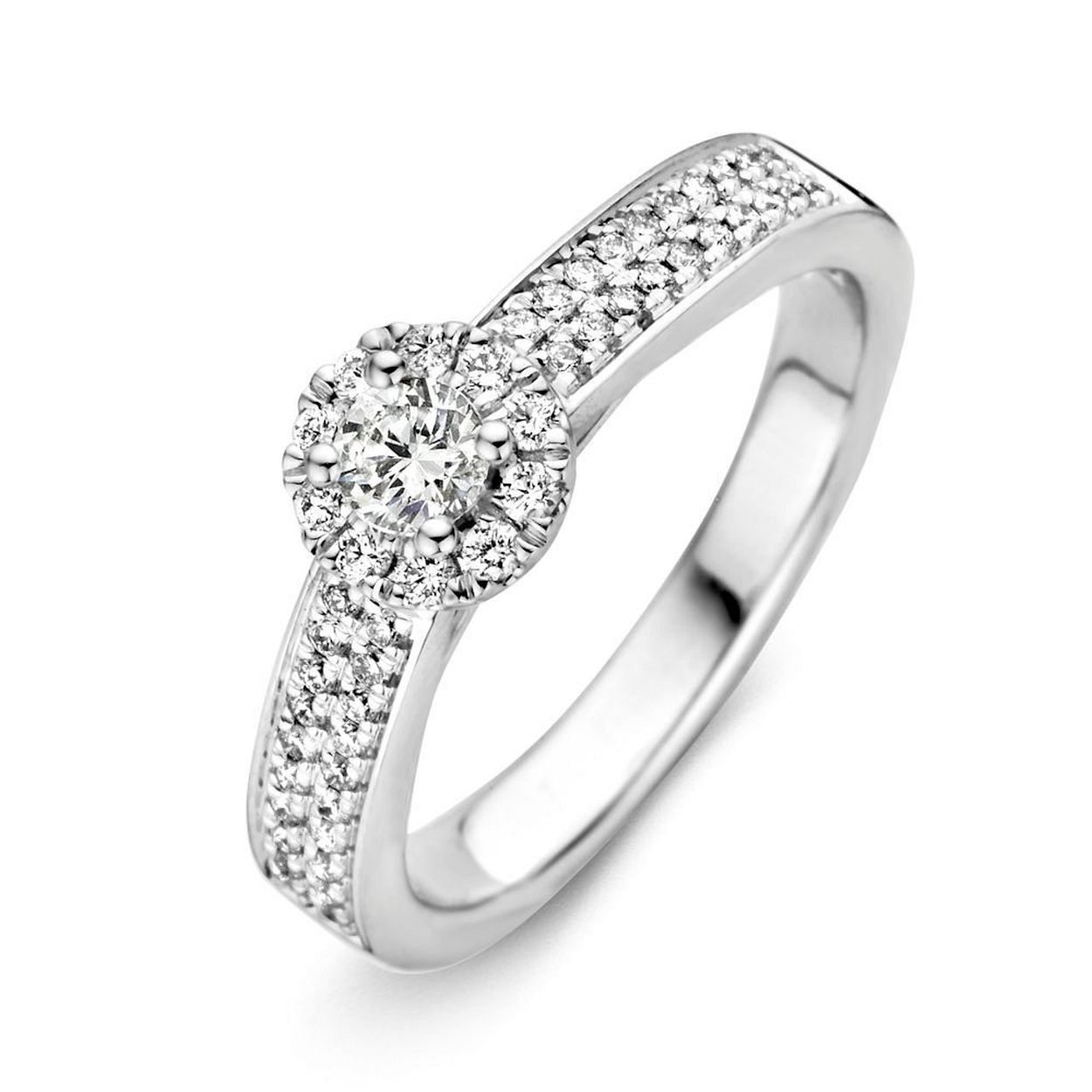 Ring witgoud briljant 0.51 crt.