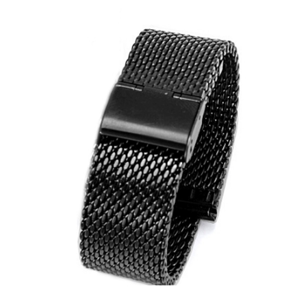 20mm BBS Horlogeband Milanees horlogeband in Black PVD staal 00770400-01-20-MM
Milanese horlogeband in roestvrij staal en met beveiligingssluiting. Deze band is gemaakt met een ticker 0,6 mm draad.