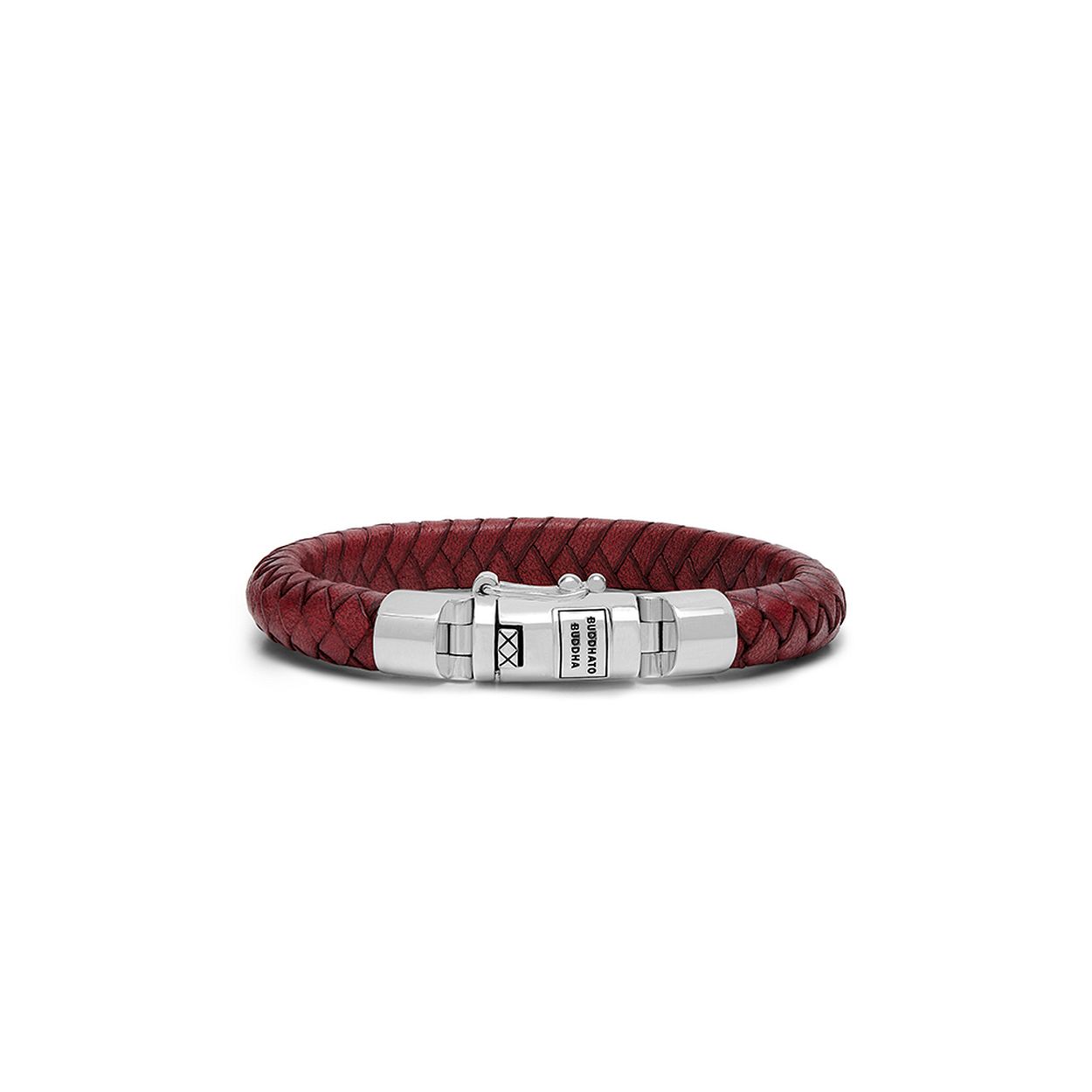 Buddha to Buddha - Ben Small Leather Bracelet Red, Leder rood 180RD F maat 21cm  - 001J051801106