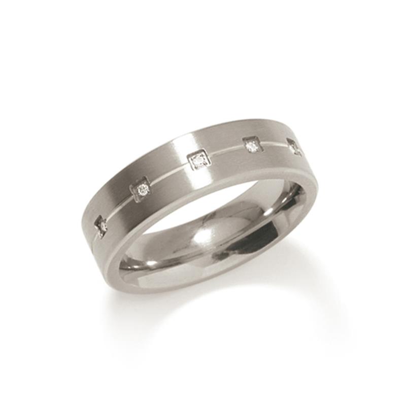 Dit is een ring van het merk Boccia Titanium