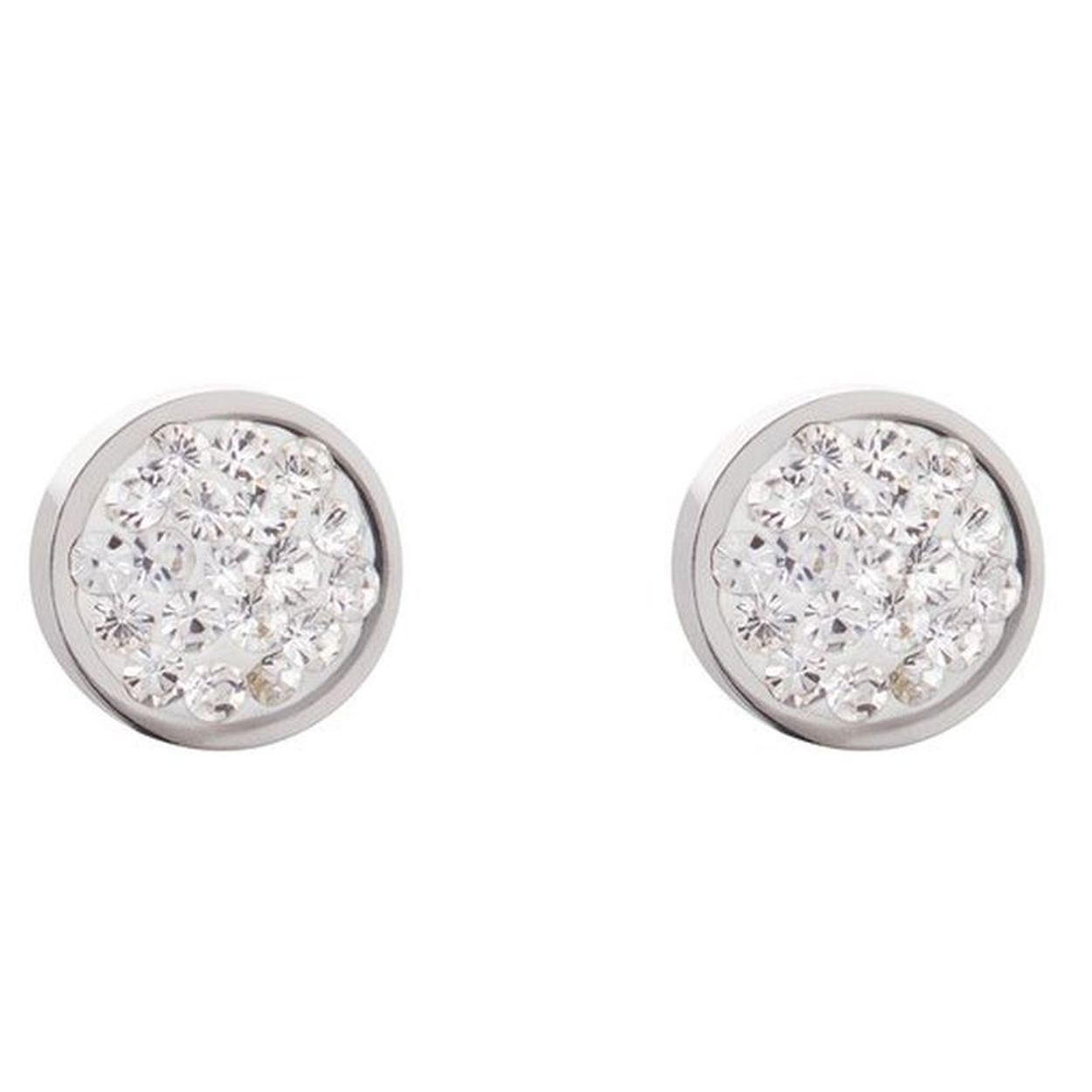 Oorstekers van het merk Coeur de Lion. Dit sieraad bevat Swarovski kristallen in de kleur kristal / white