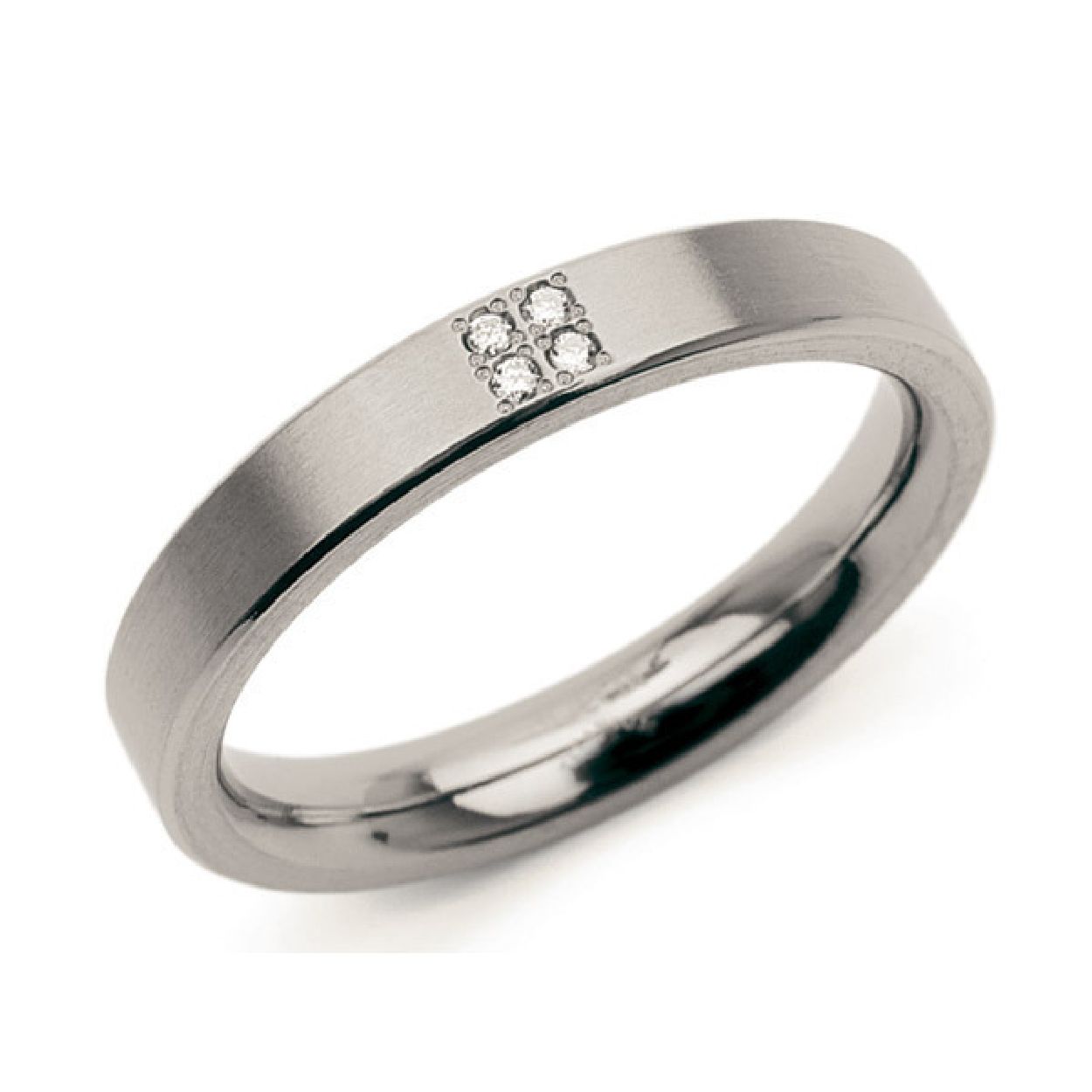 Dit is een ring van het merk Boccia Titanium