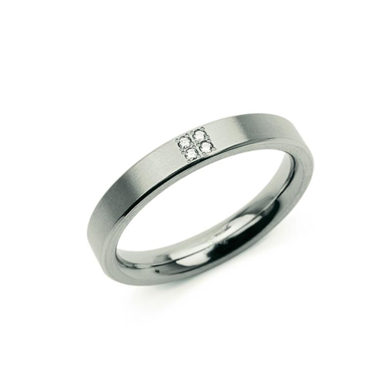 Dit is een ring van het merk Boccia Titanium