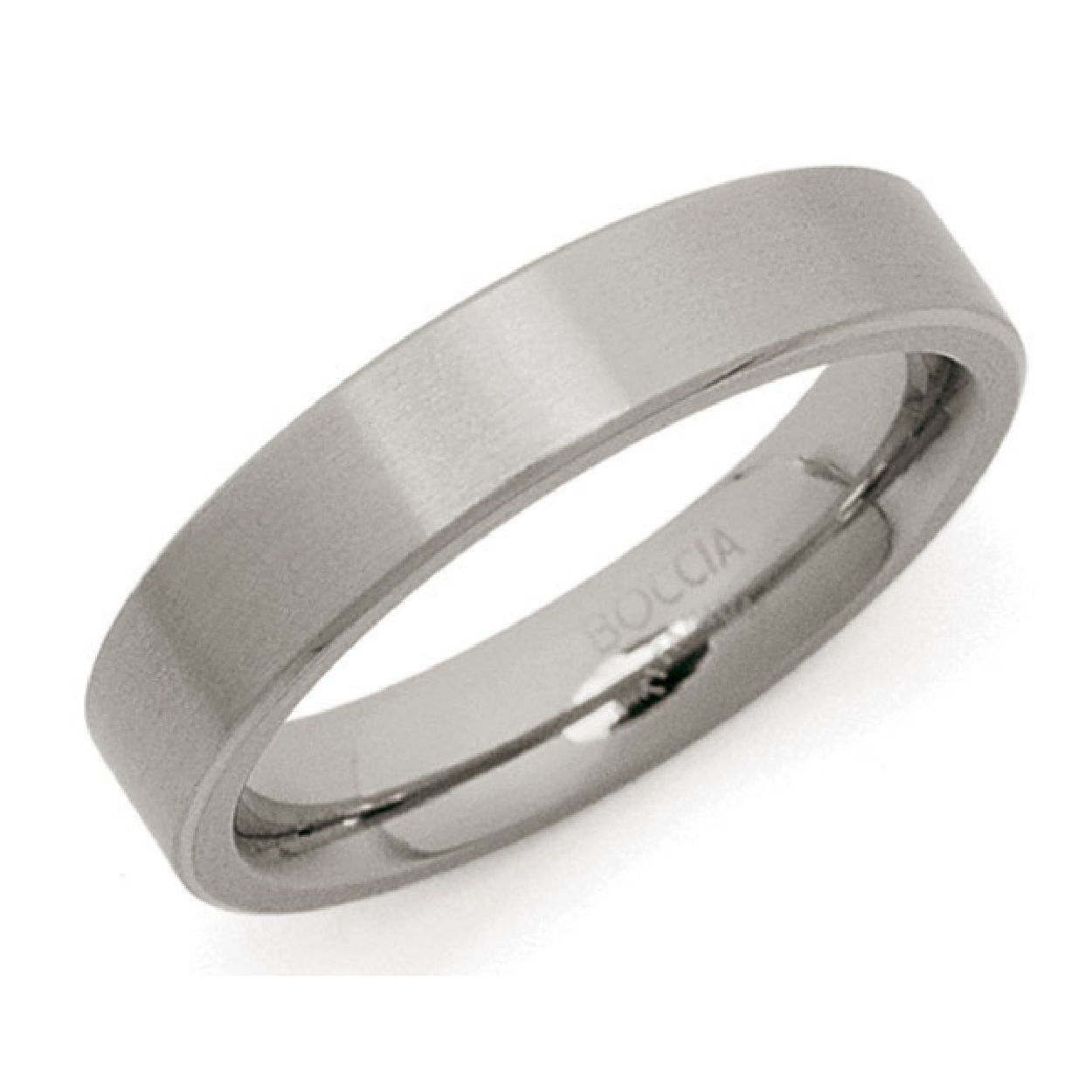 Dit is een ring van het merk Boccia Titanium