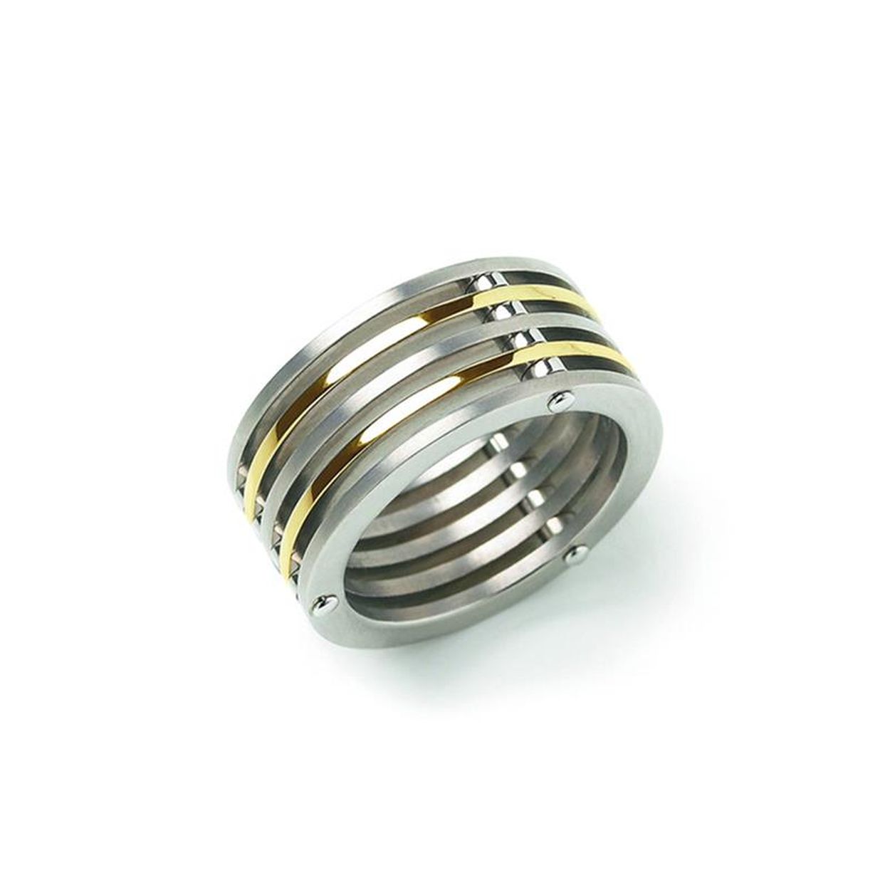 Titanium met goudkleurig Boccia ring