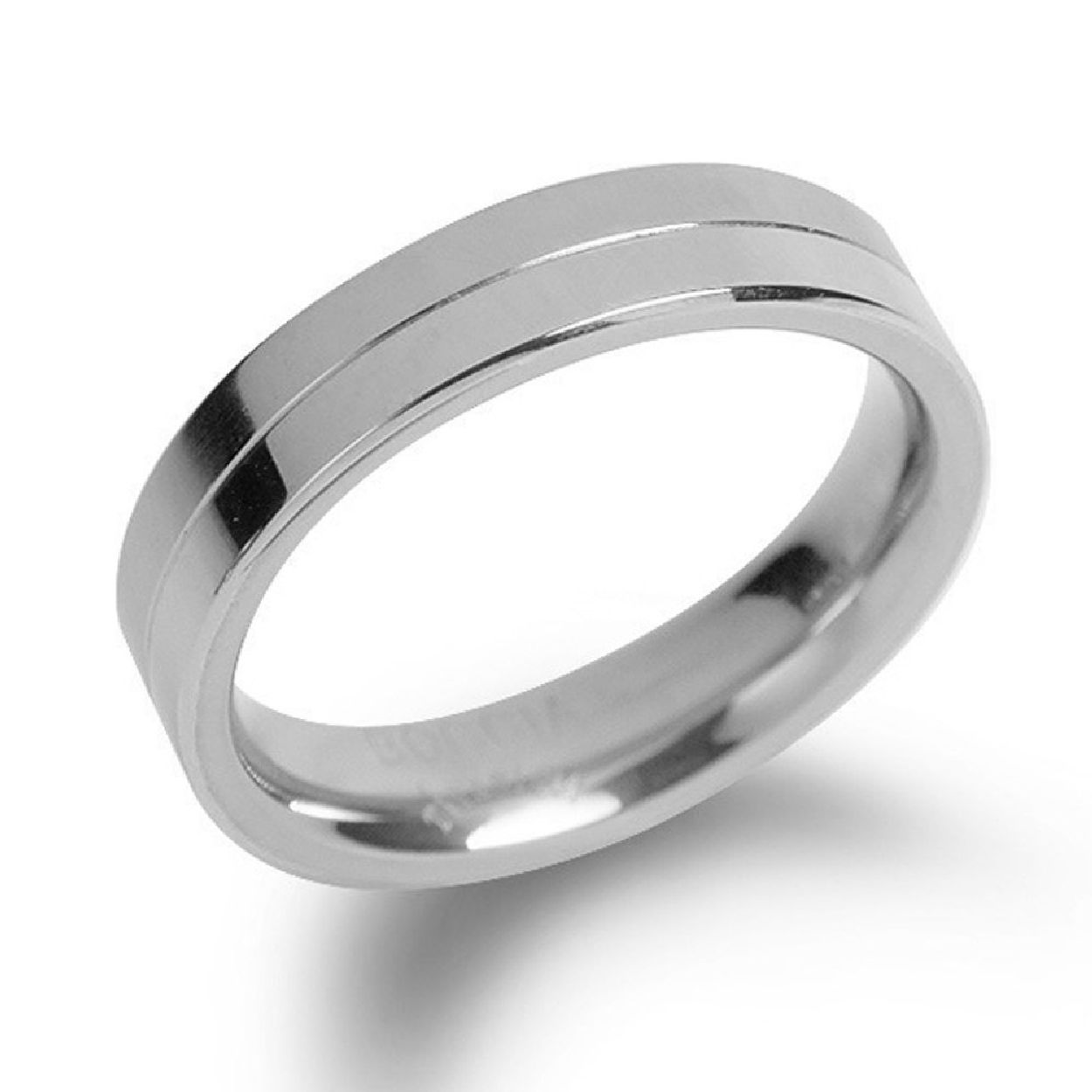 Dit is een ring van het merk Boccia Titanium