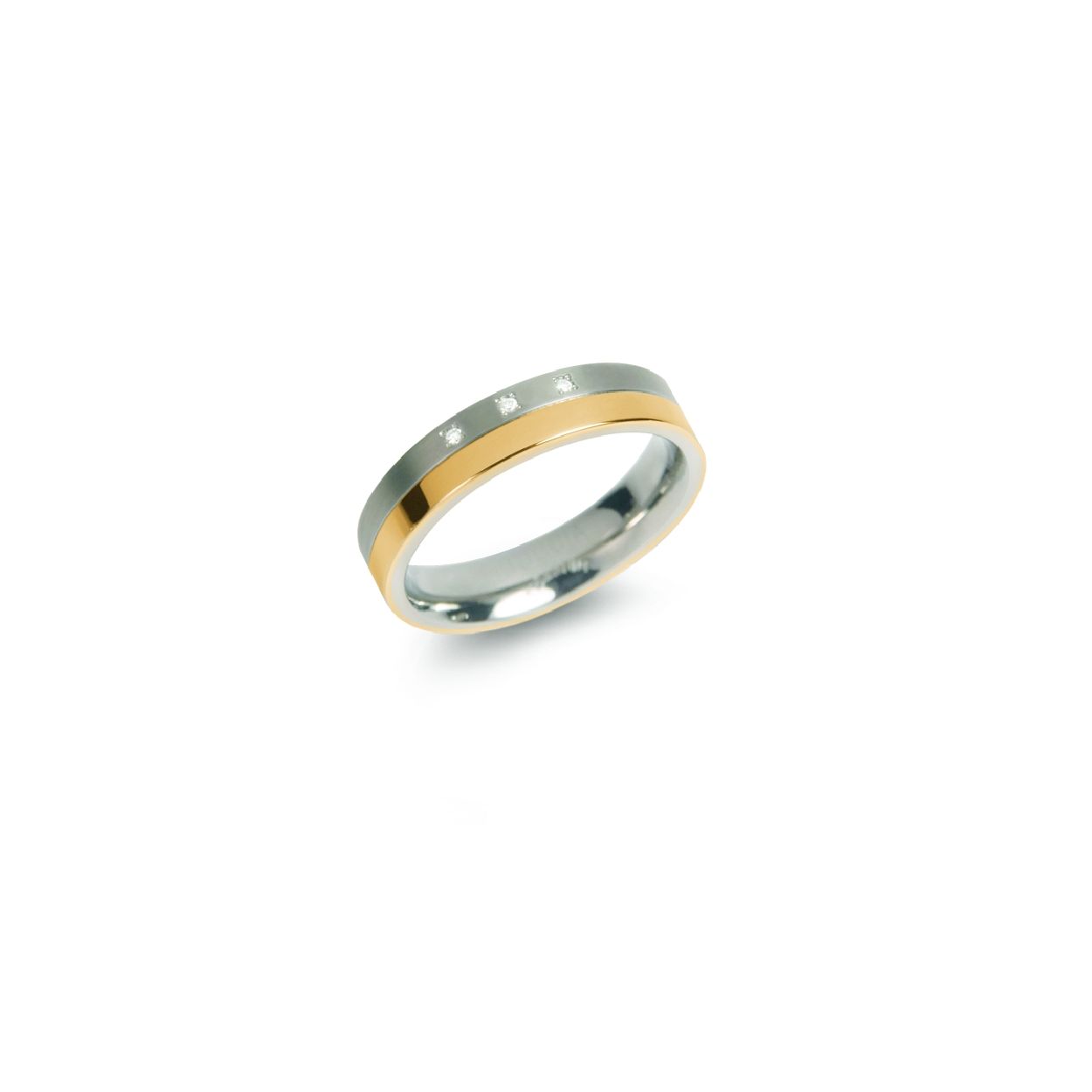 Dit is een ring van het merk Boccia Titanium