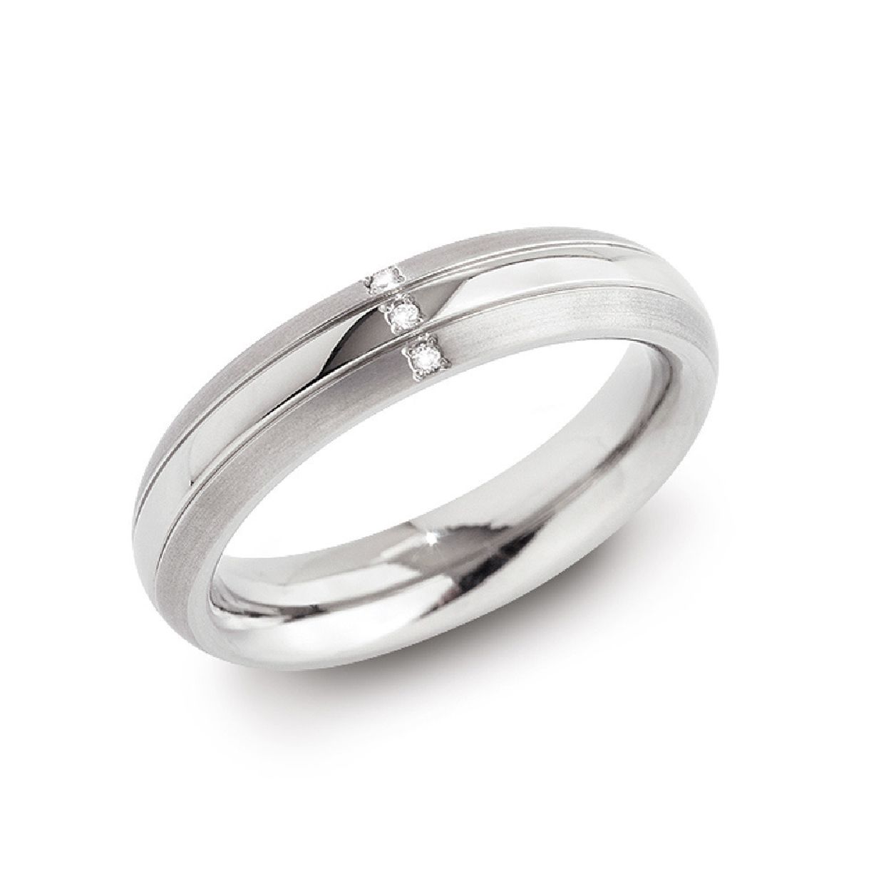 Dit is een ring van het merk Boccia Titanium