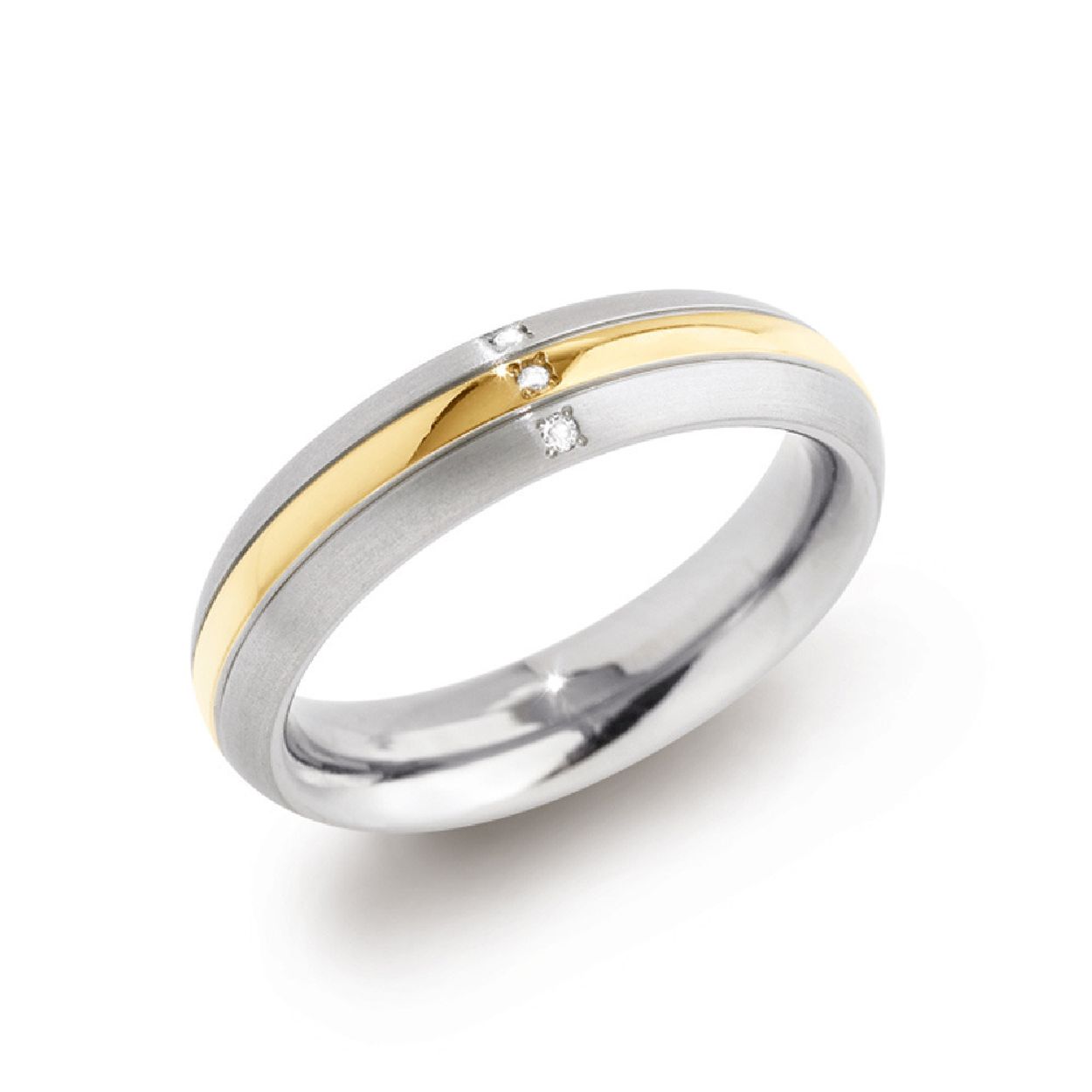 Dit is een ring van het merk Boccia Titanium